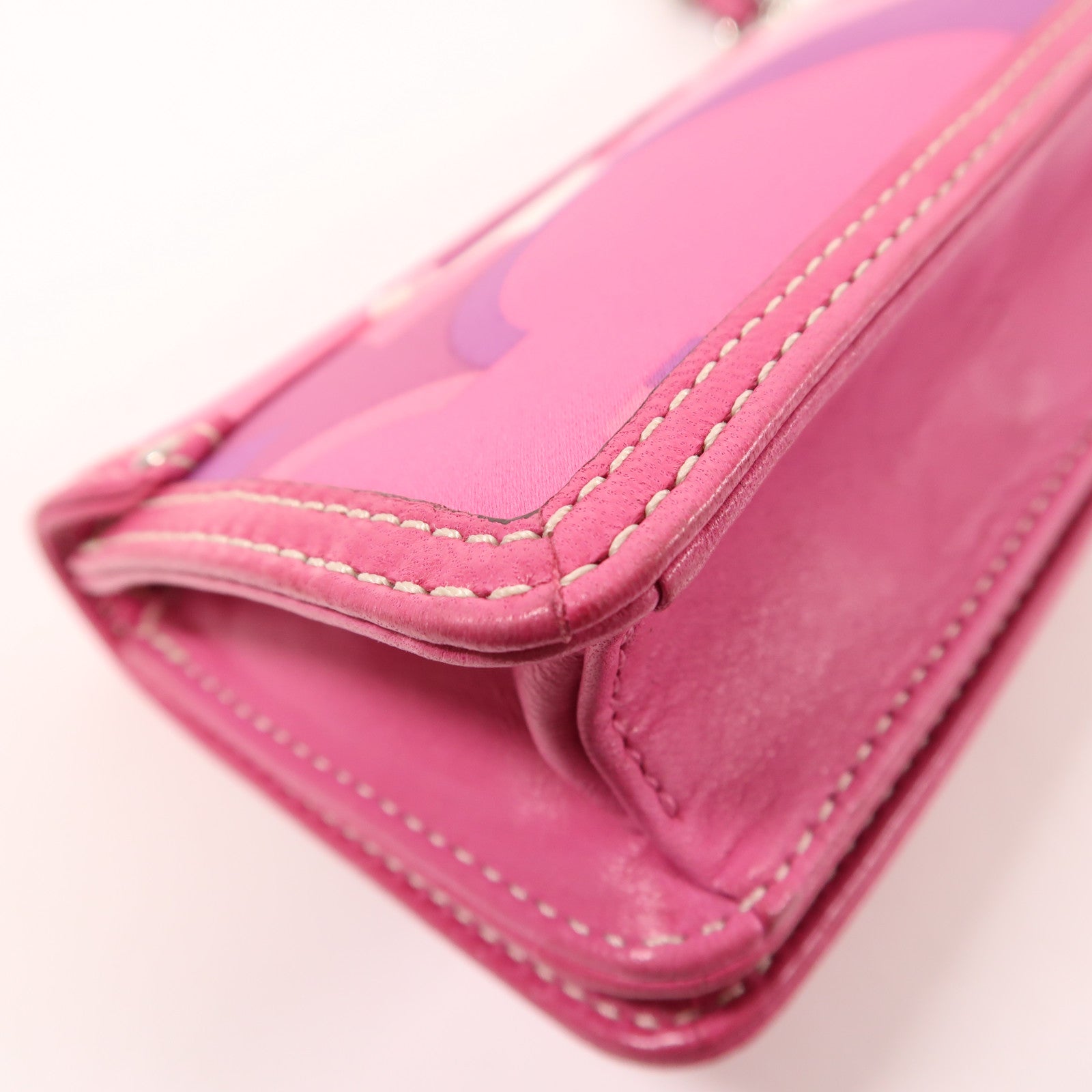 COACH 【激減優惠】Satin Pouch銀扣手拿包