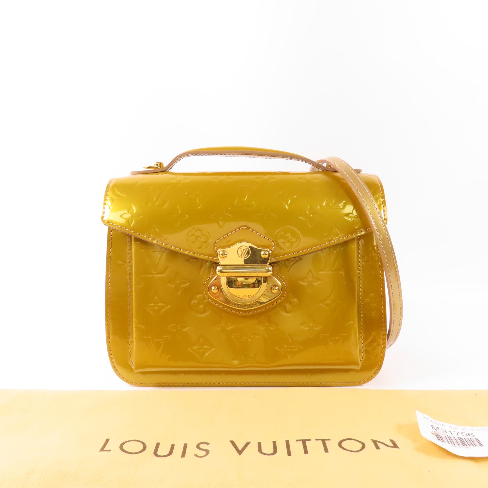 LOUIS VUITTON Monogram Vernis Mirada金扣手挽肩背兩用袋