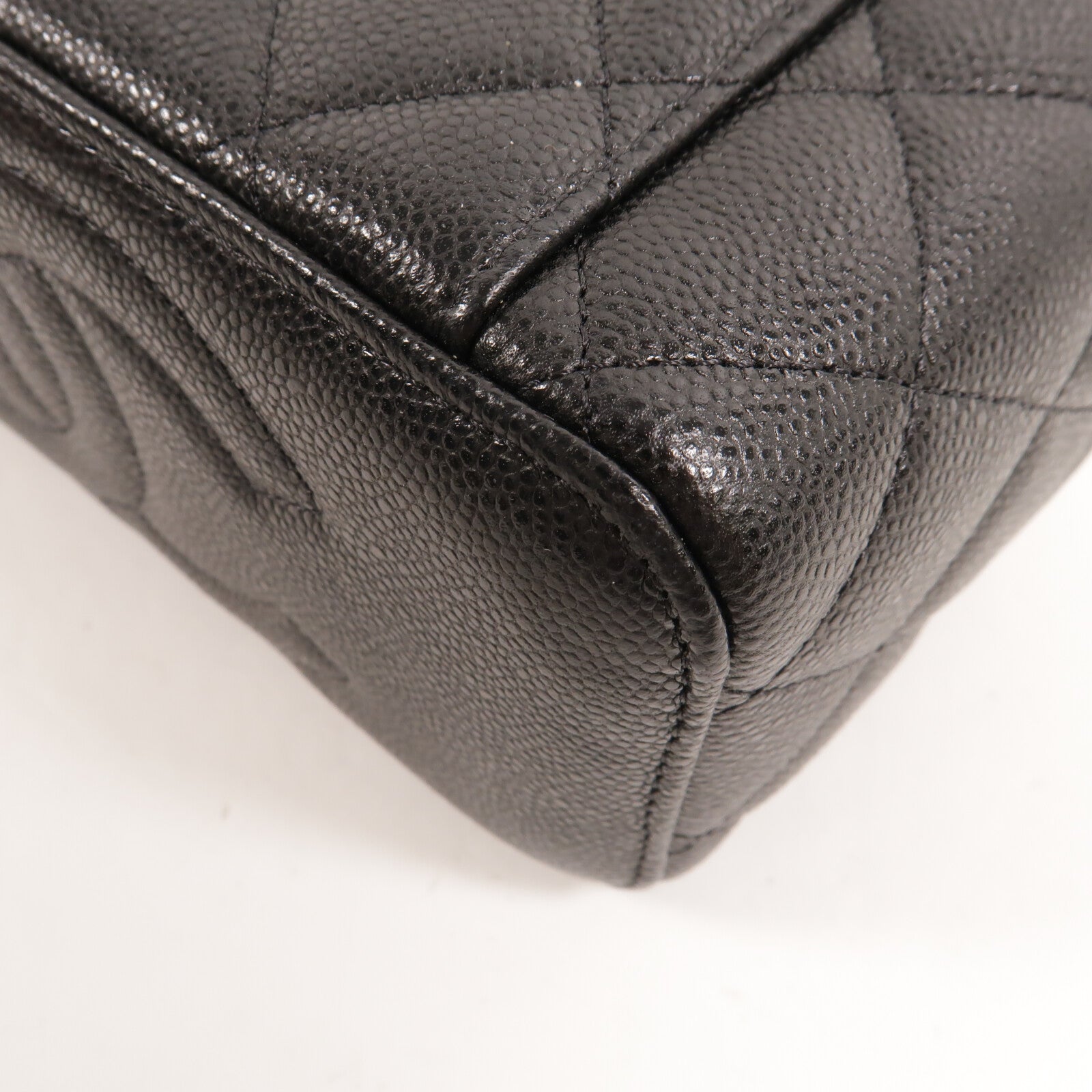 CHANEL 牛皮皮革Vanity Case鏈帶肩背袋