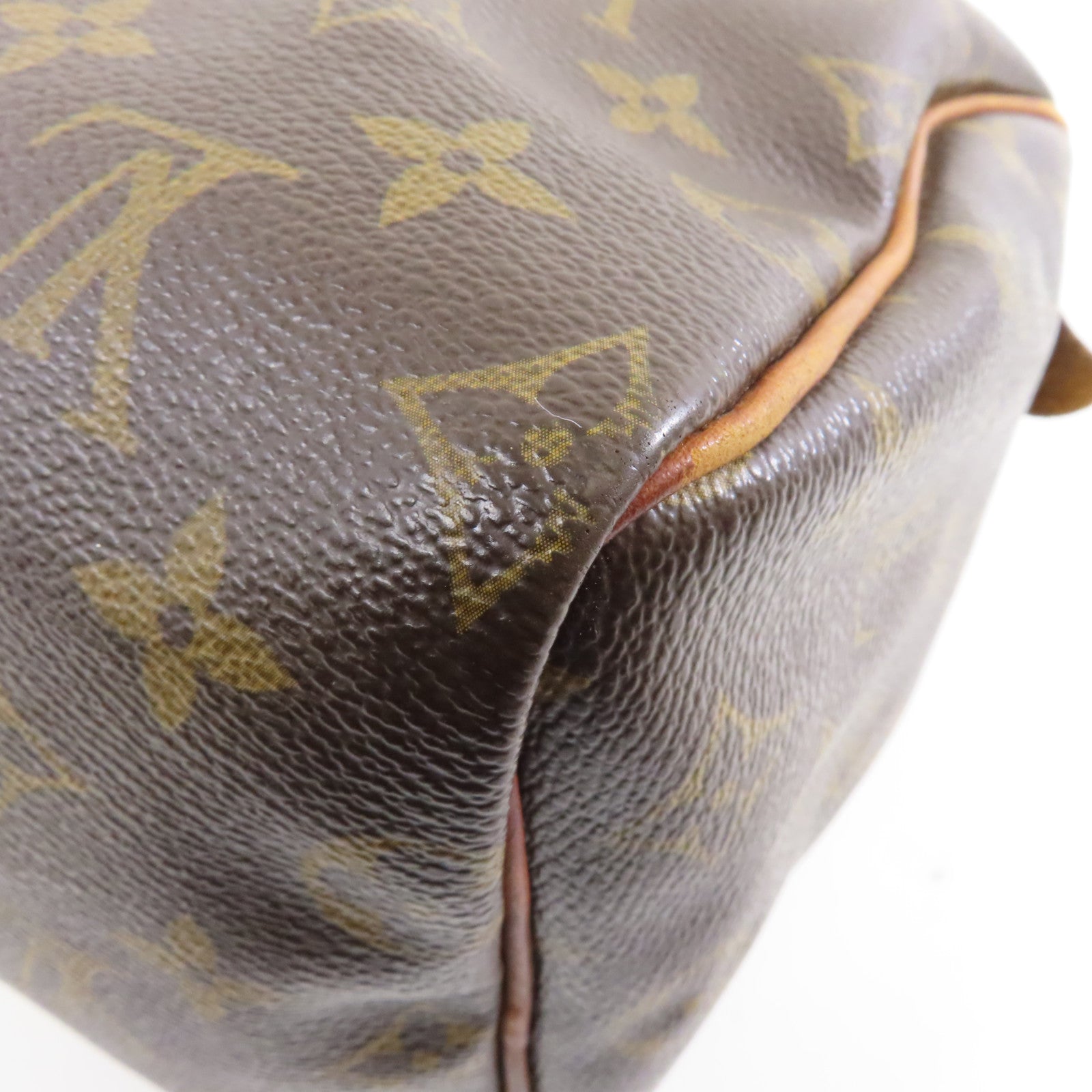 LOUIS VUITTON Monogram Speedy 25金扣手挽袋啡色