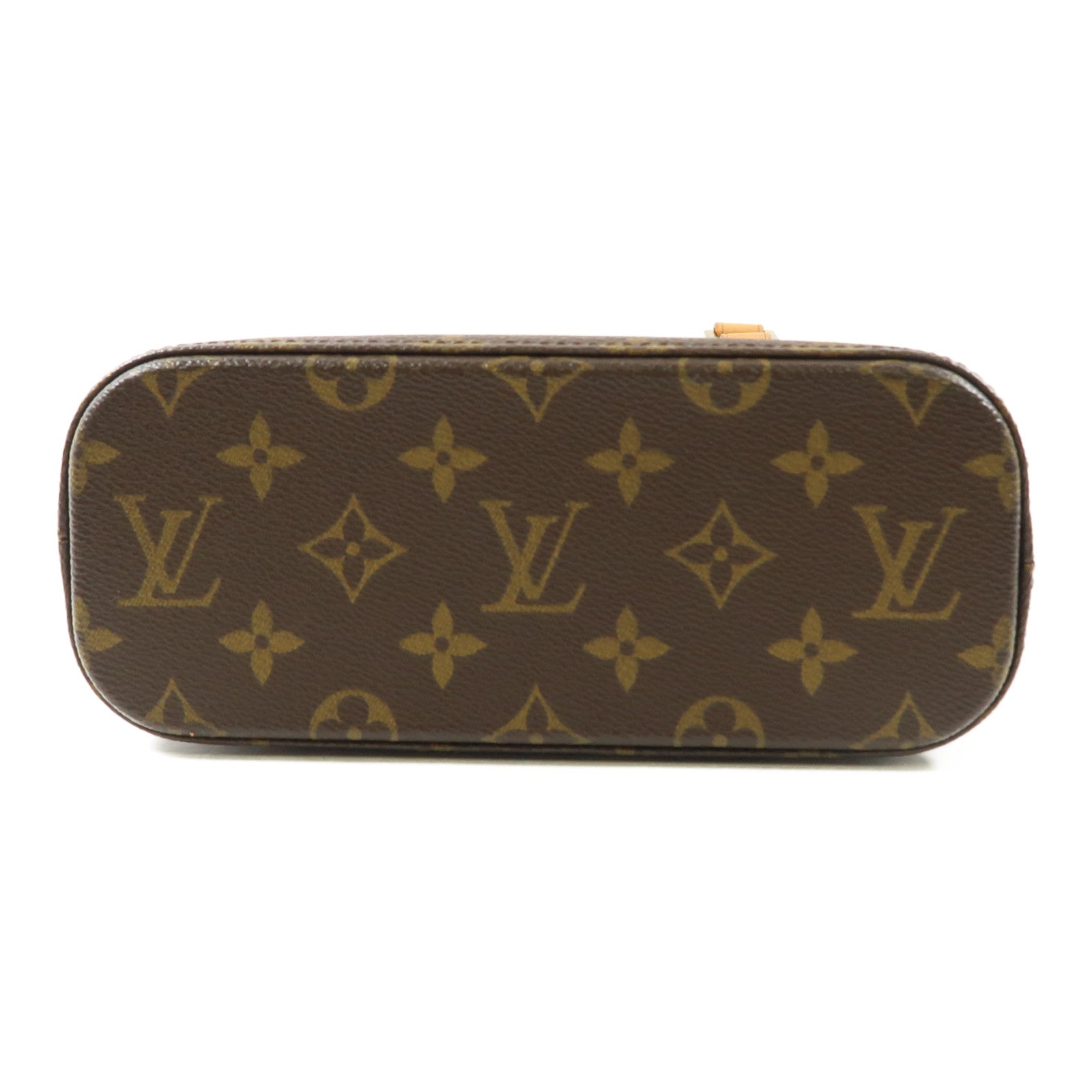 LOUIS VUITTON Monogram Vavin PM金扣手挽袋棕色