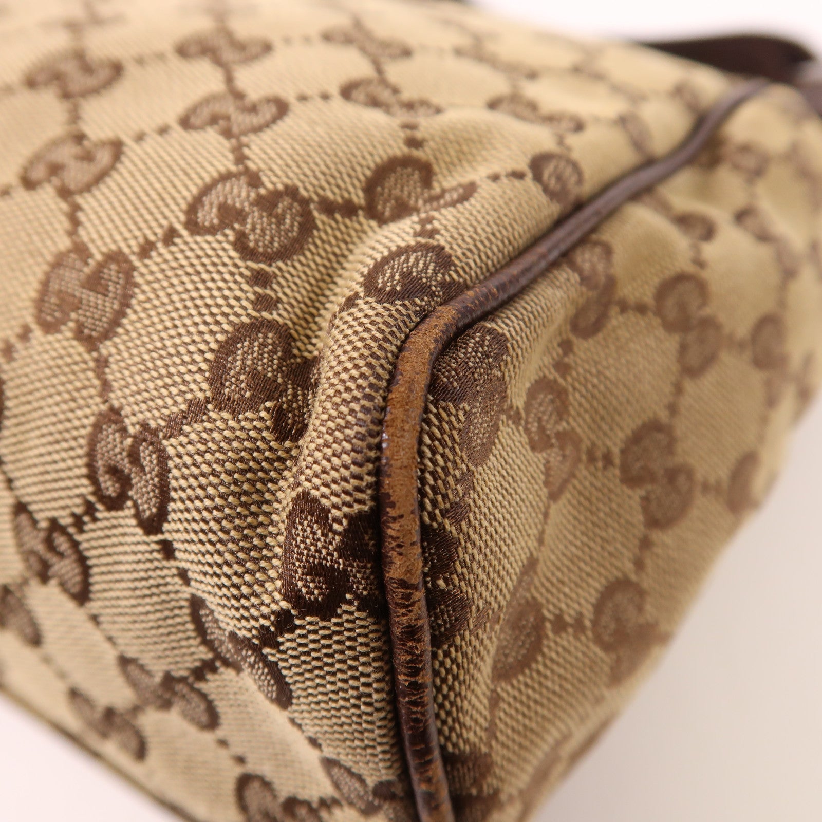 GUCCI 帆布Shoulder Bag銀扣肩背袋