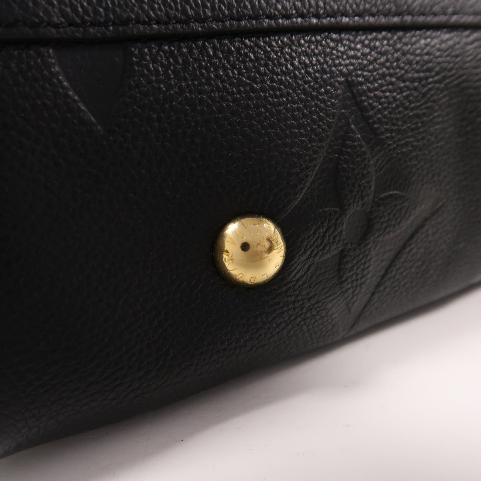 LOUIS VUITTON Monogram Empreinte CarryAll MM金扣肩背袋