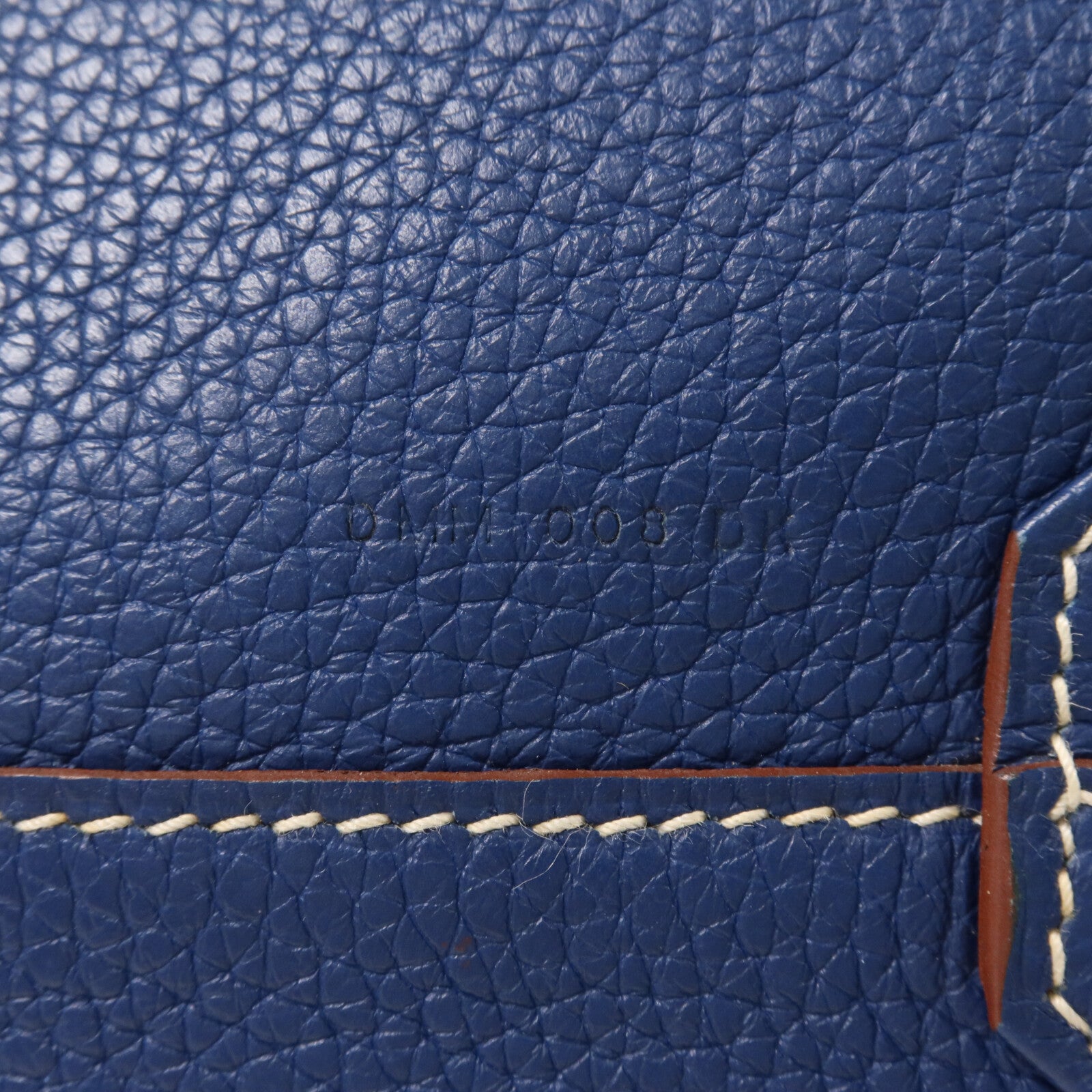 HERMES Clemence皮革Double Sens 28手挽袋Deep Bleu/Gold