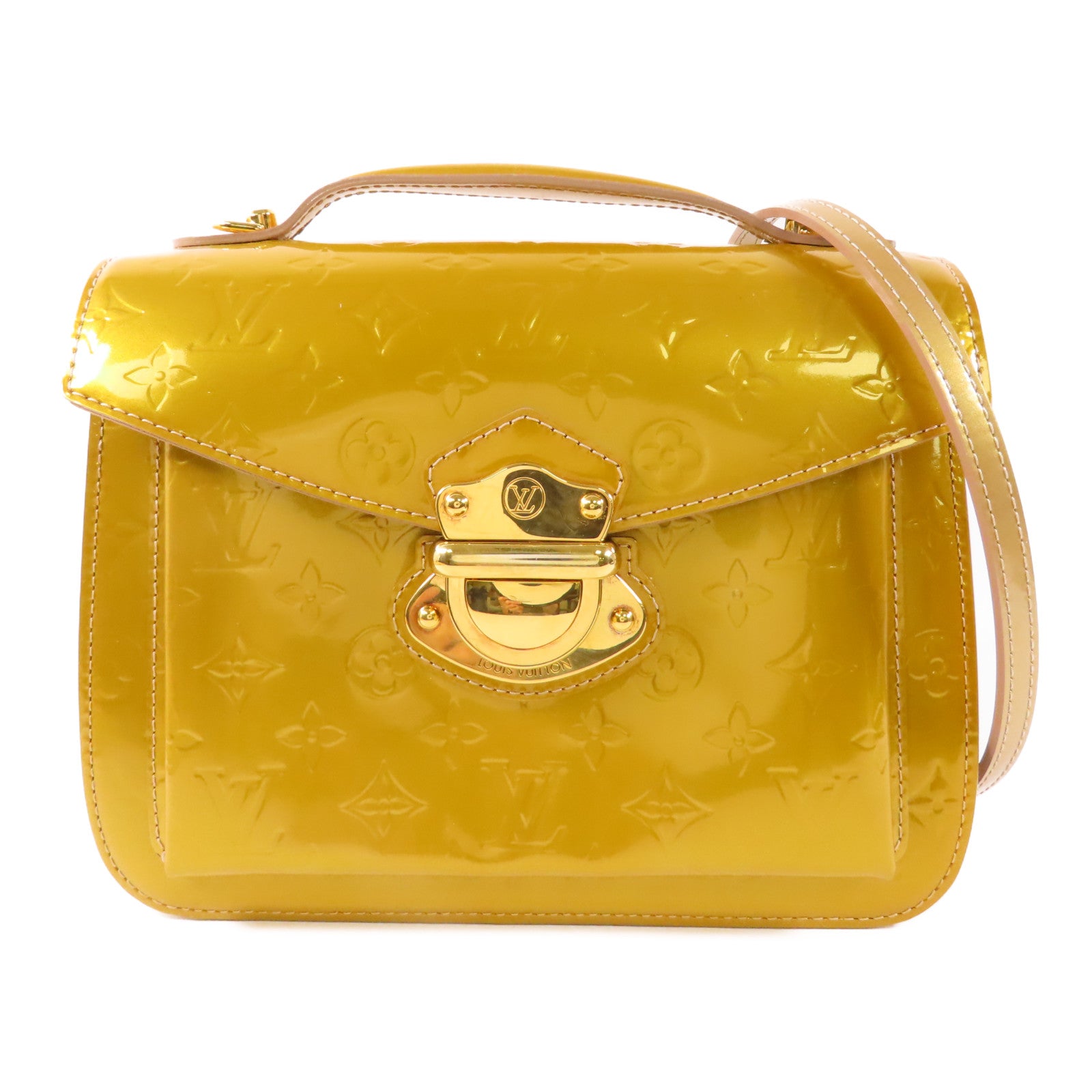 LOUIS VUITTON Monogram Vernis Mirada金扣手挽肩背兩用袋