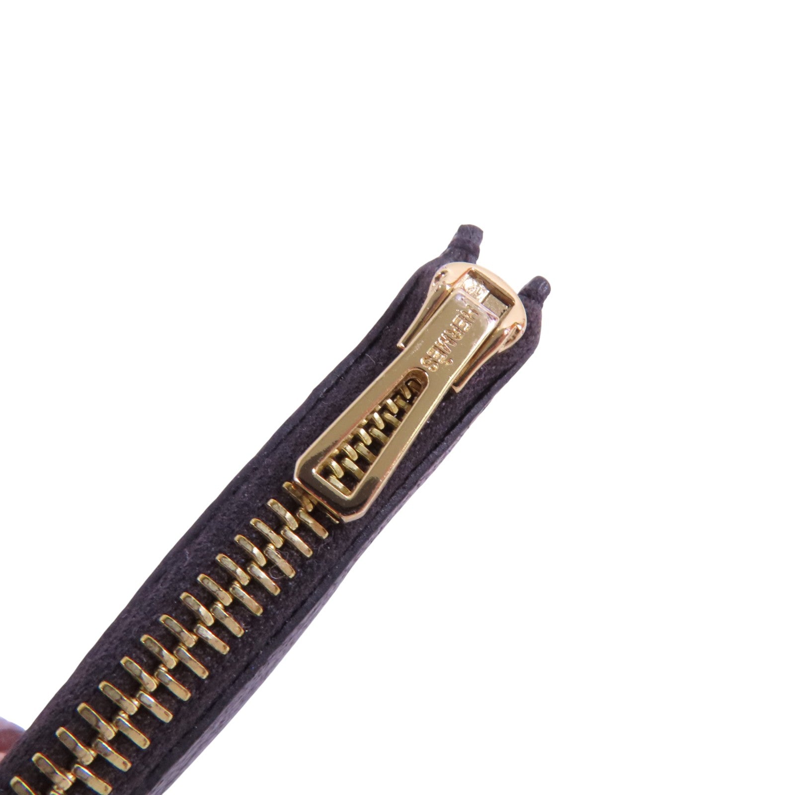 HERMES Chevre皮革Roulis Slim金扣短錢包