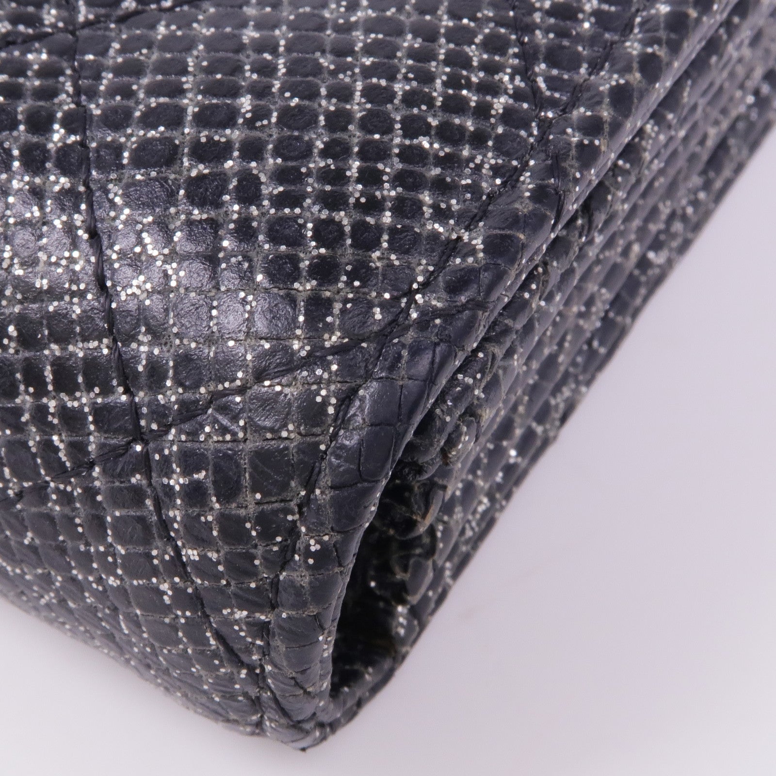 CHANEL 牛皮皮革Long Wallet銀扣長錢包
