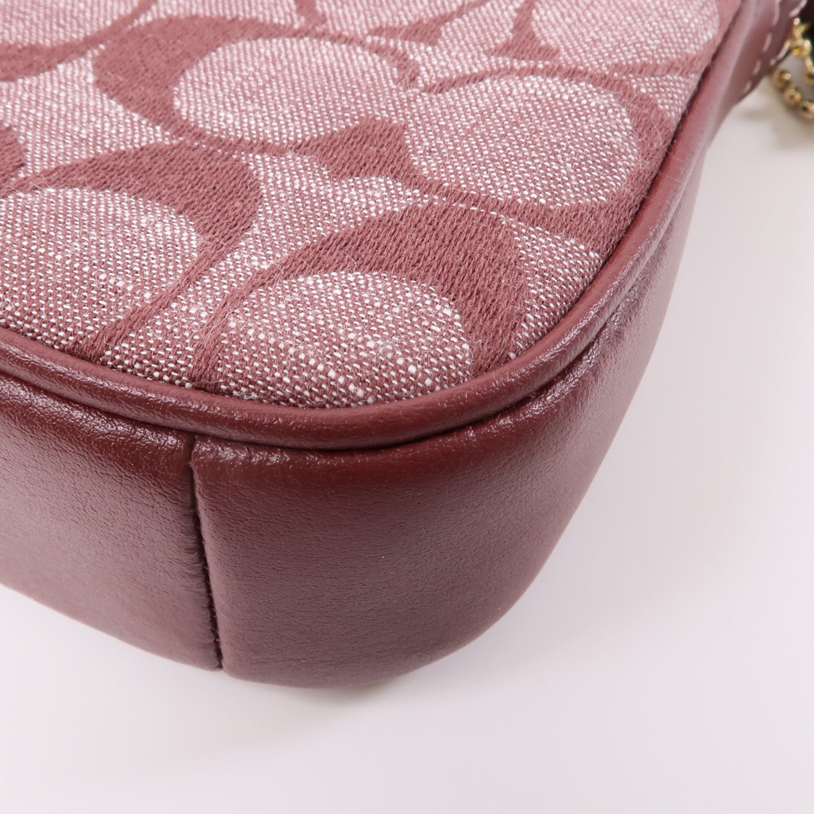 COACH 帆布Nolita 15金扣手挽袋紅色