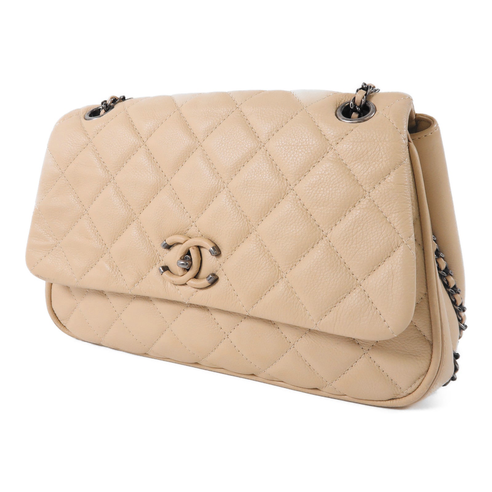 CHANEL 牛皮皮革Chain Shoulder Bag鏈帶肩背袋