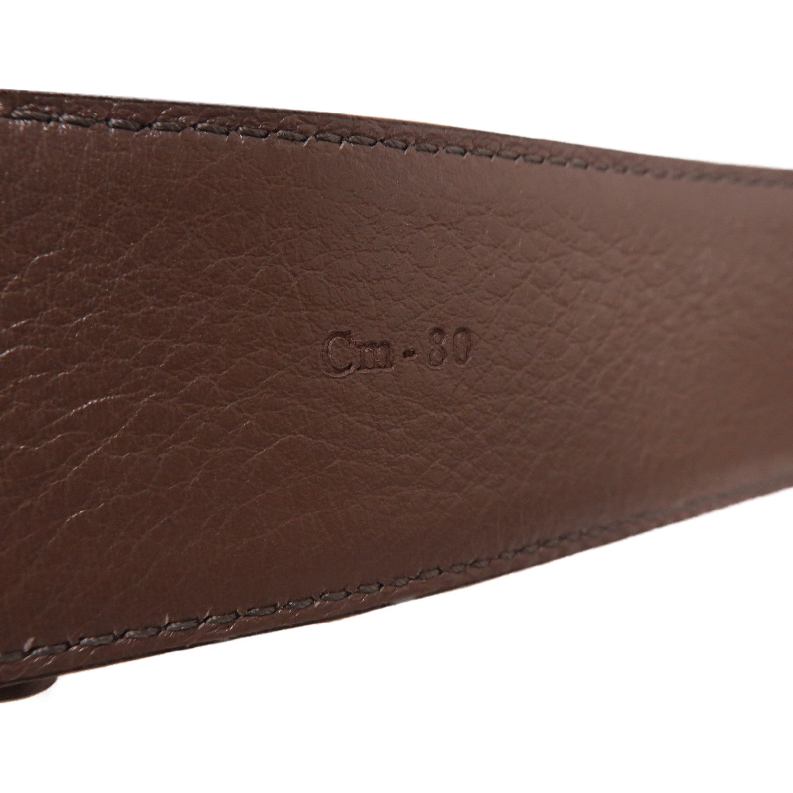 Salvatore Ferragamo 牛皮皮革Belt金扣皮帶啡色
