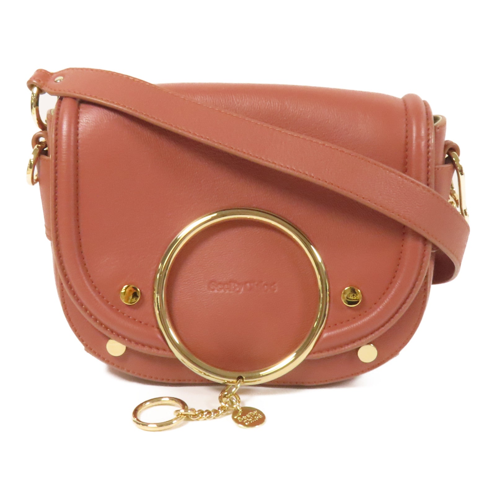 SEE BY CHLOE 【激減優惠】牛皮皮革Shoulder Bag金扣肩背袋