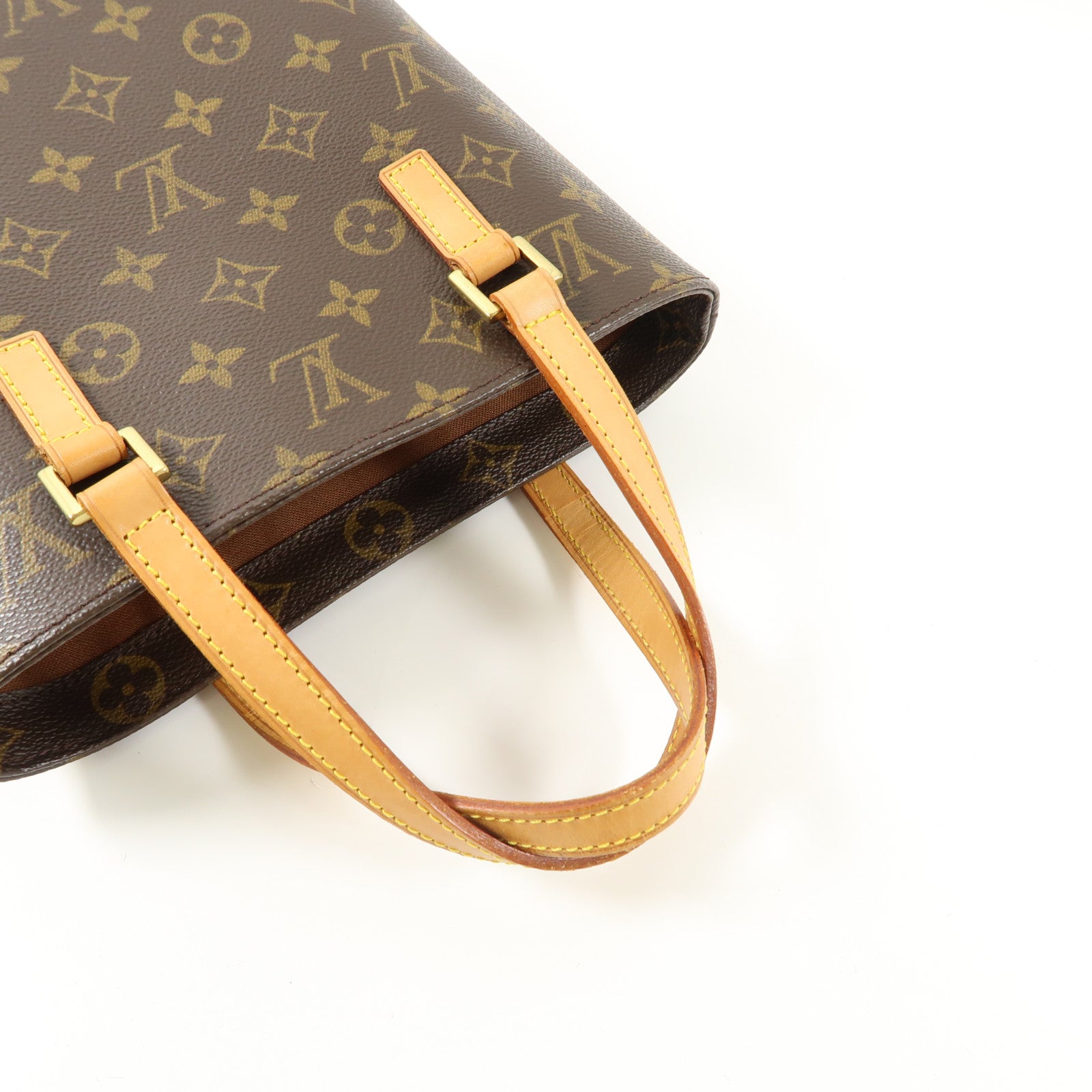 LOUIS VUITTON Monogram Vavin PM金扣手挽袋棕色