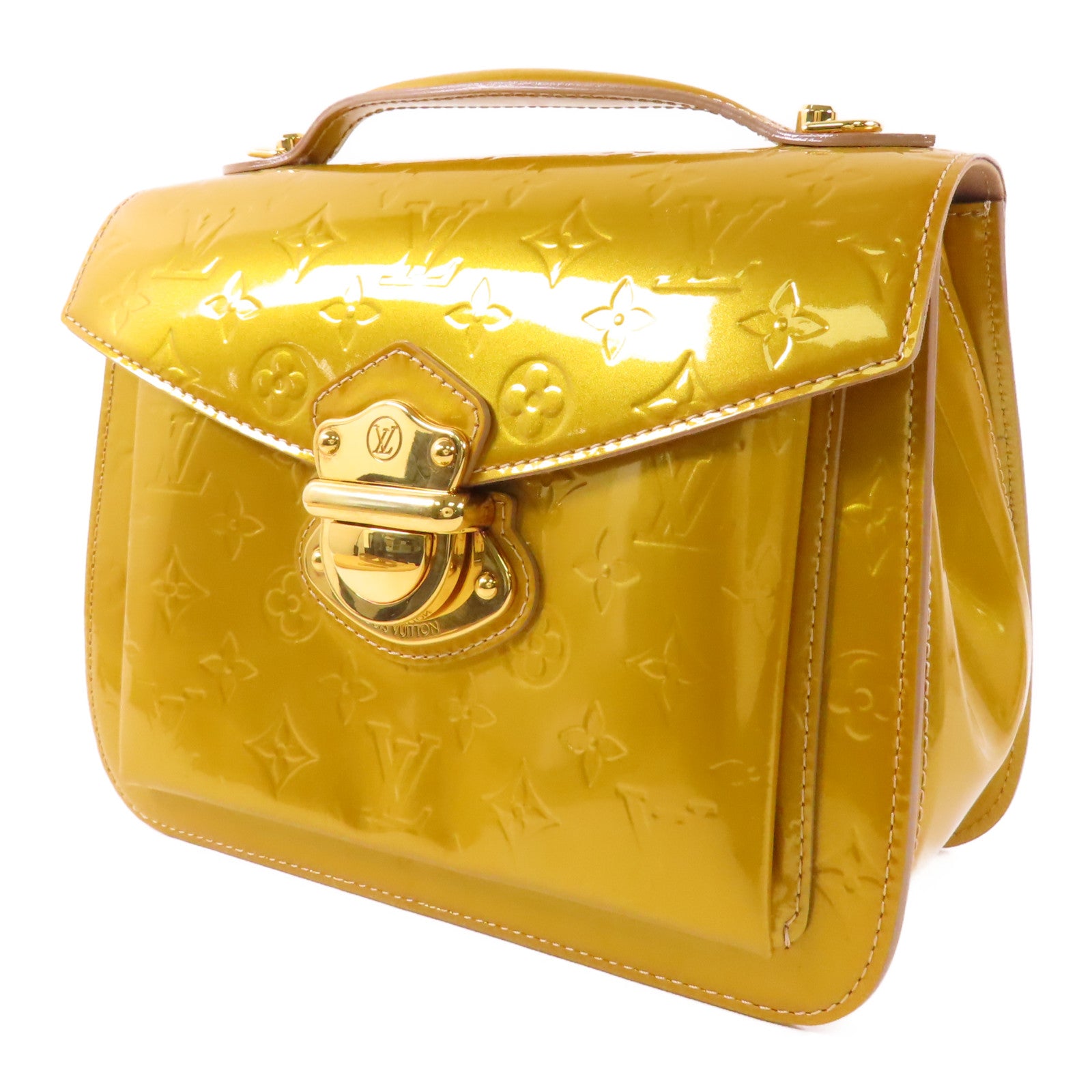 LOUIS VUITTON Monogram Vernis Mirada金扣手挽肩背兩用袋