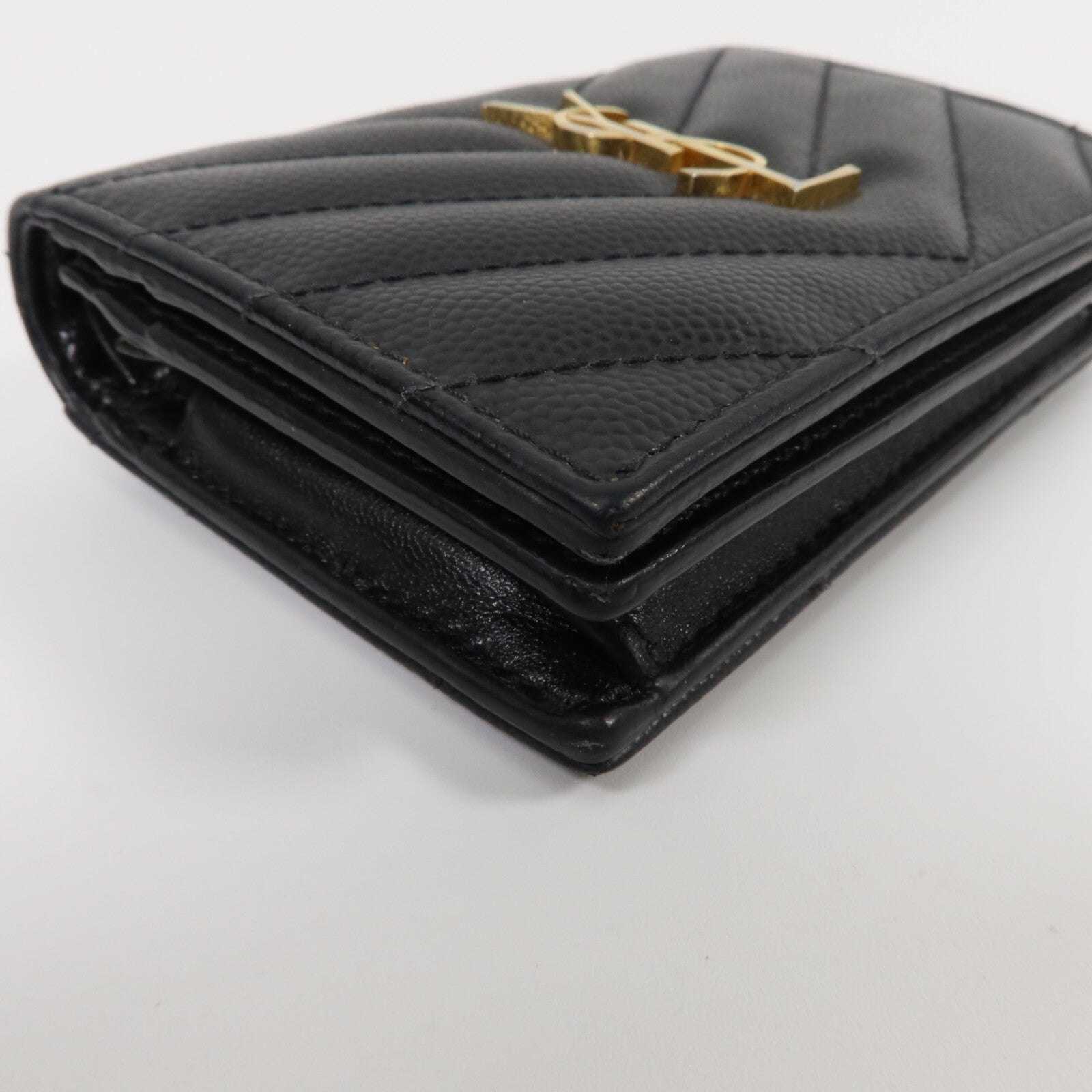 SAINT LAURENT 牛皮皮革Compact Zippered Wallet錢包