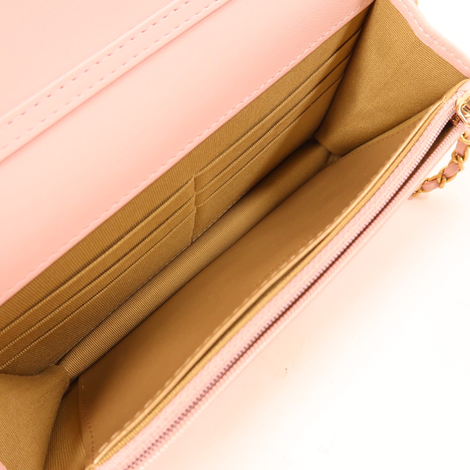 CHANEL 羊皮皮革WOC Wallet On Chain金扣鏈帶肩背袋