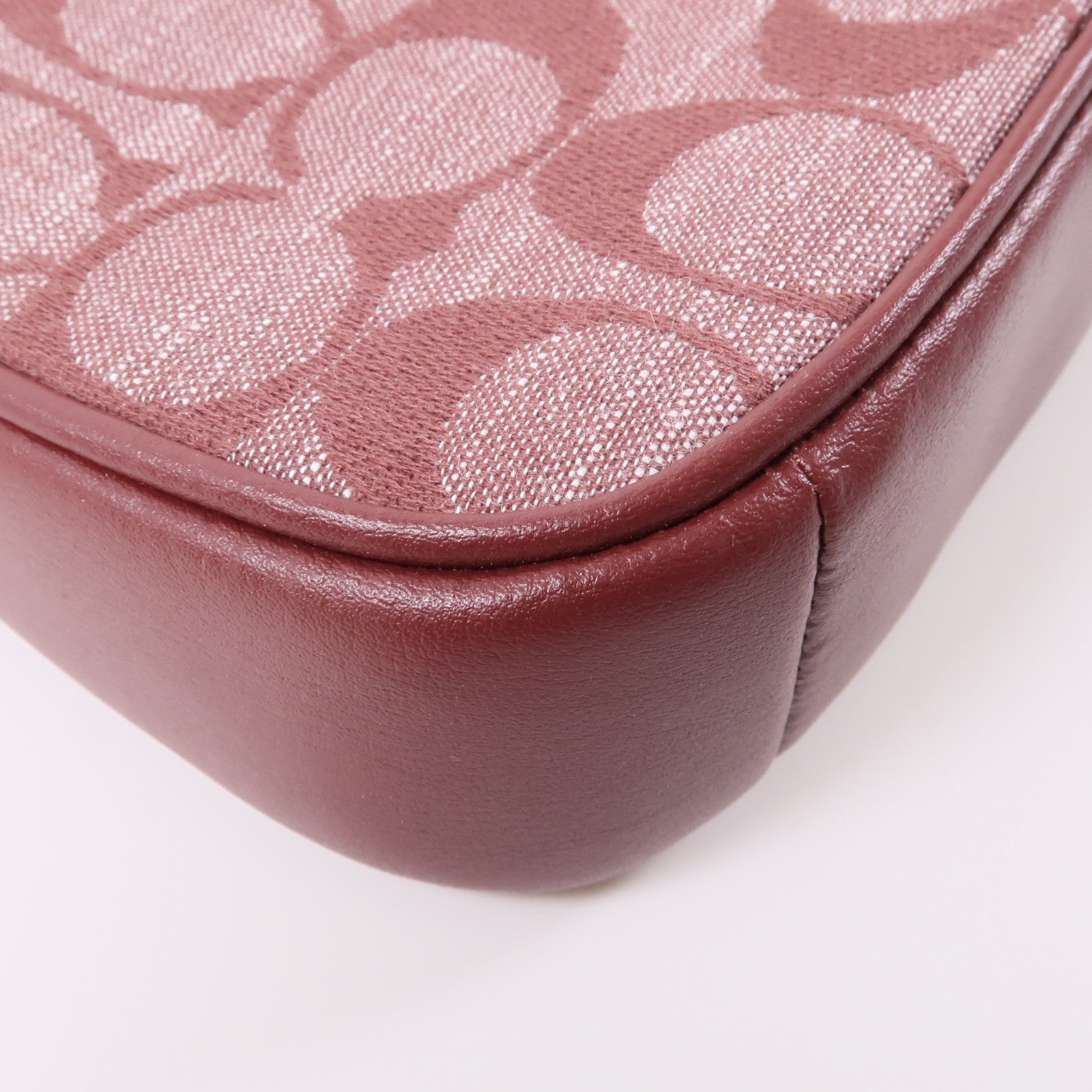 COACH 帆布Nolita 15金扣手挽袋紅色