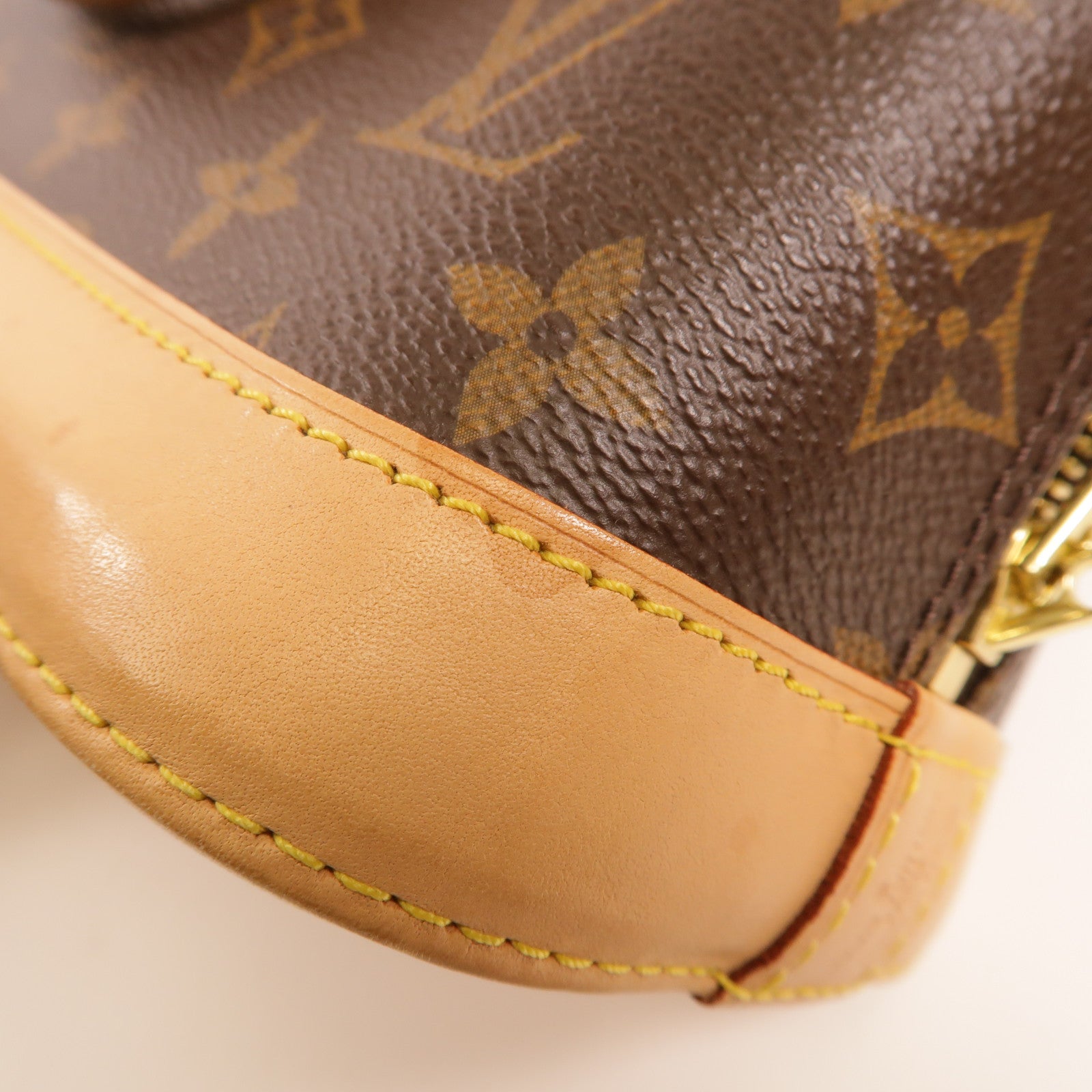LOUIS VUITTON Monogram Alma BB金扣手挽肩背兩用袋棕色