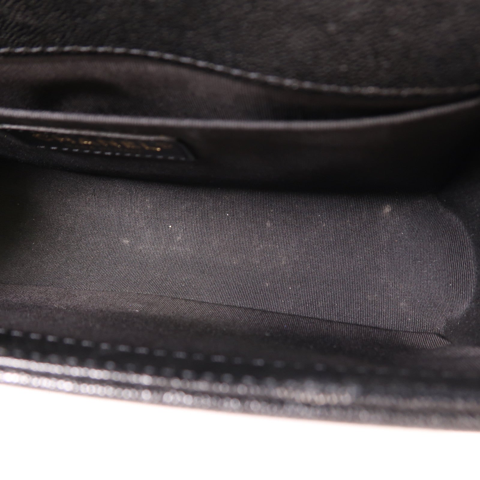 CHANEL CC GHW Boy 25 Shoulder Bag Calfskin Leather Black