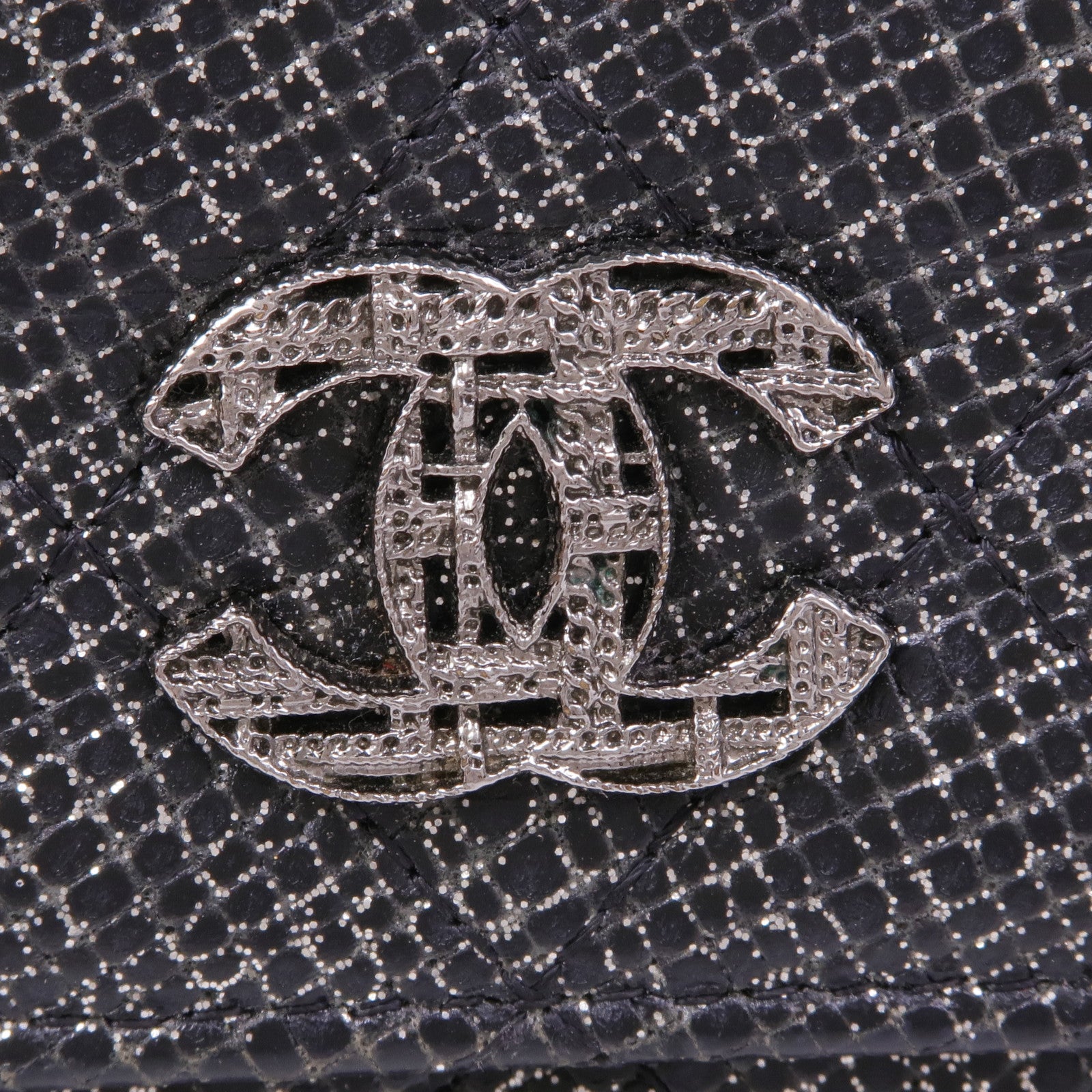 CHANEL 牛皮皮革Long Wallet銀扣長錢包