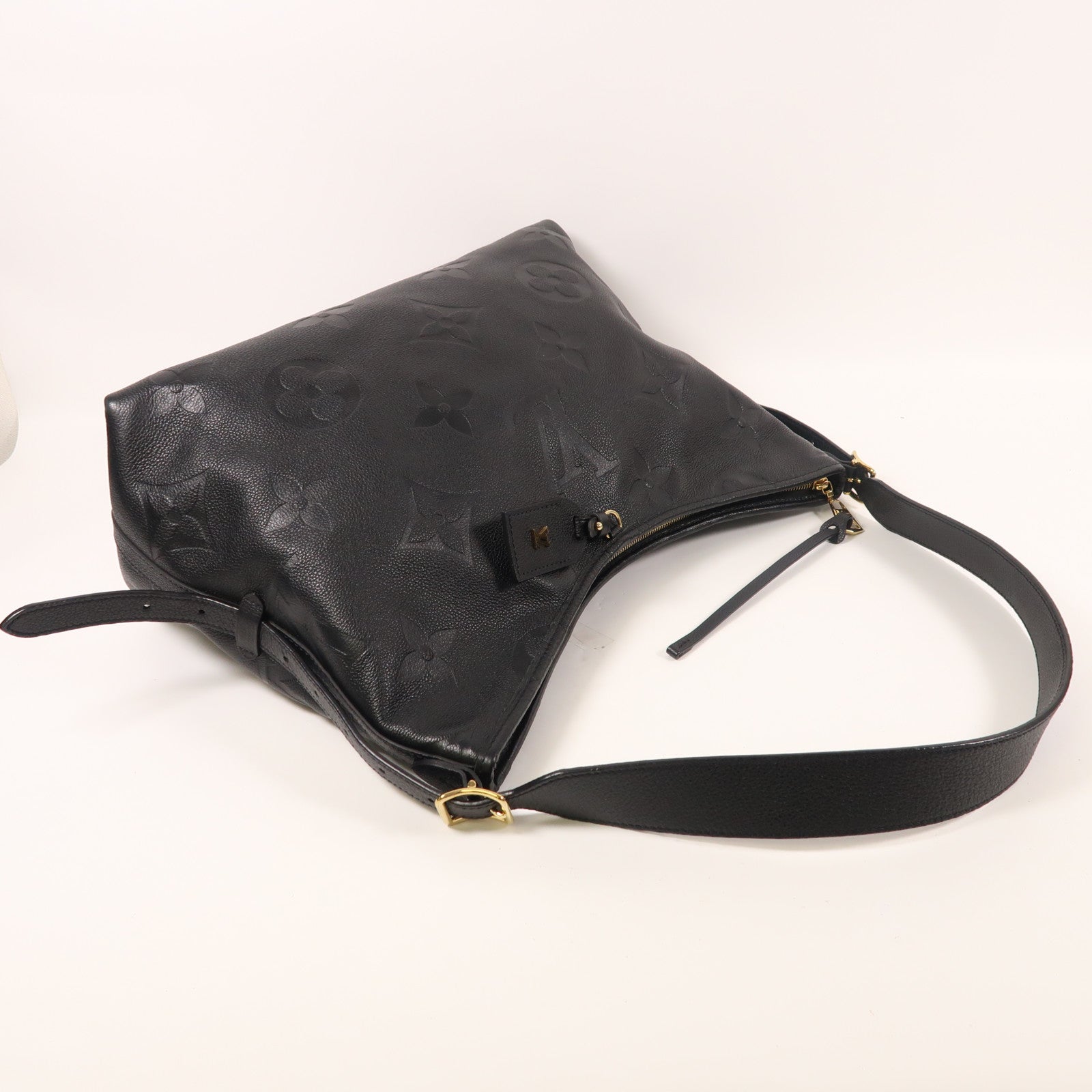 LOUIS VUITTON Monogram Empreinte CarryAll MM金扣肩背袋