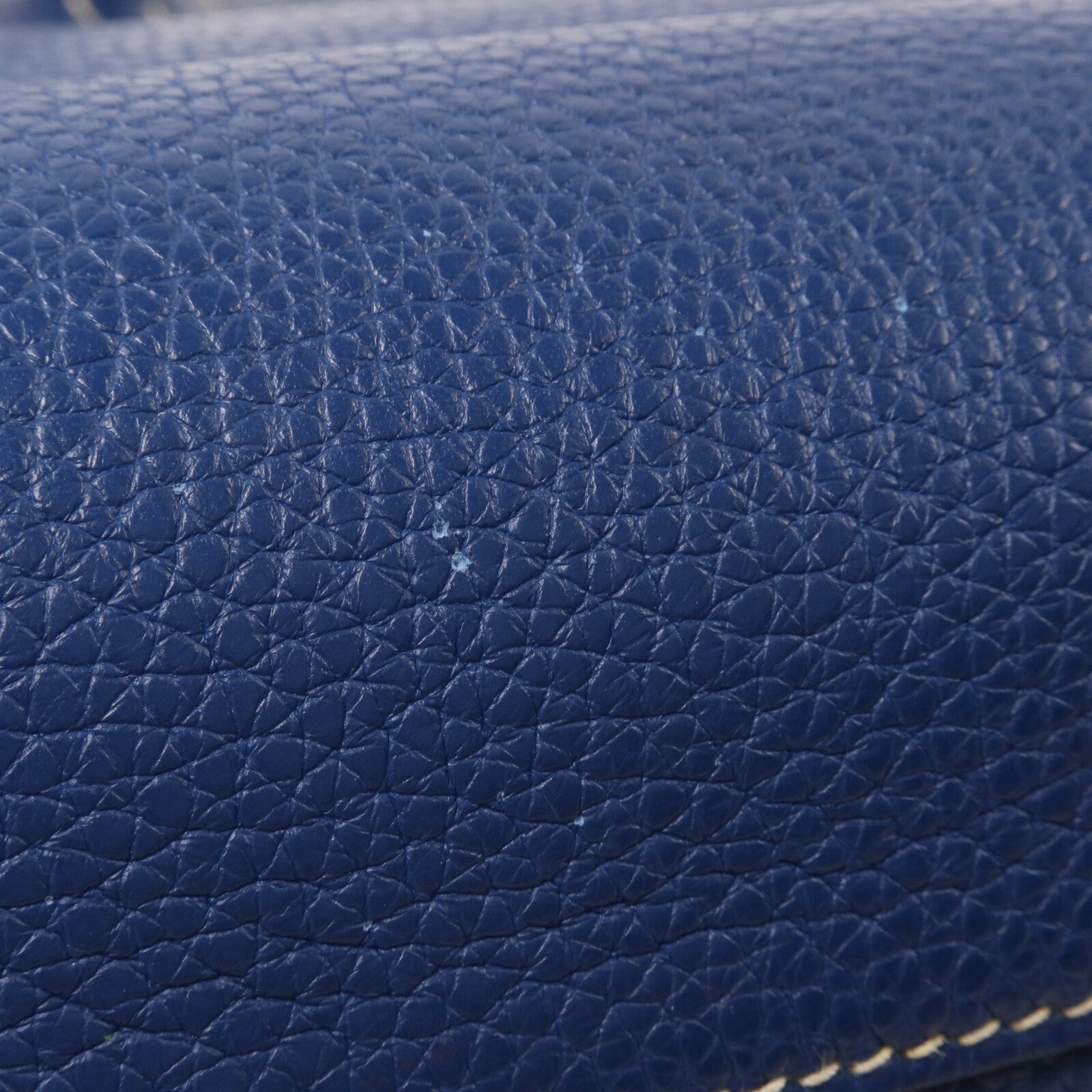 HERMES Clemence皮革Double Sens 28手挽袋Deep Bleu/Gold