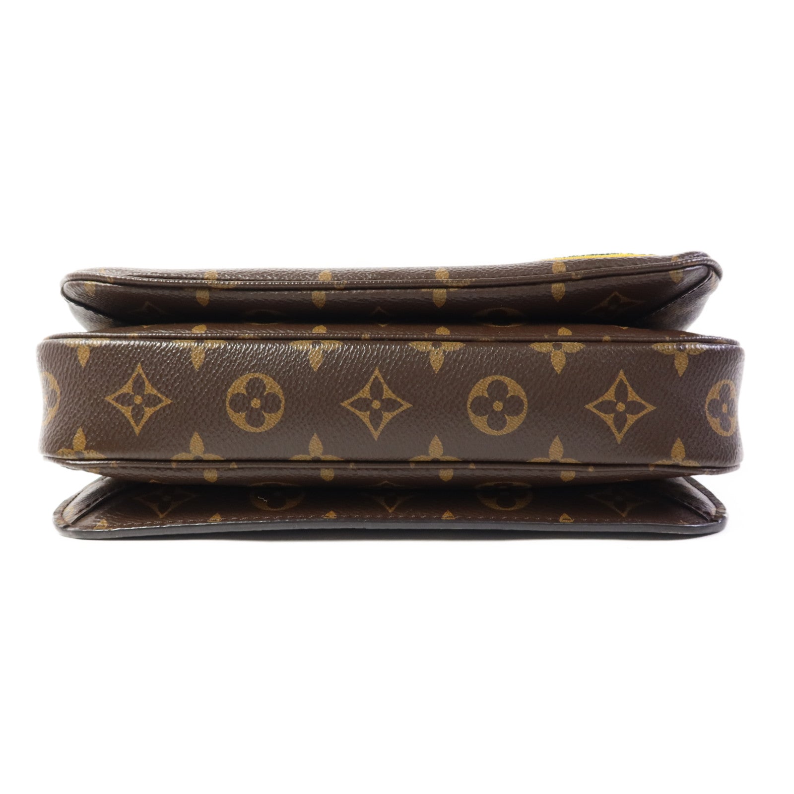 LOUIS VUITTON Monogram Patches Pochette Metis金扣手挽肩背兩用袋棕色