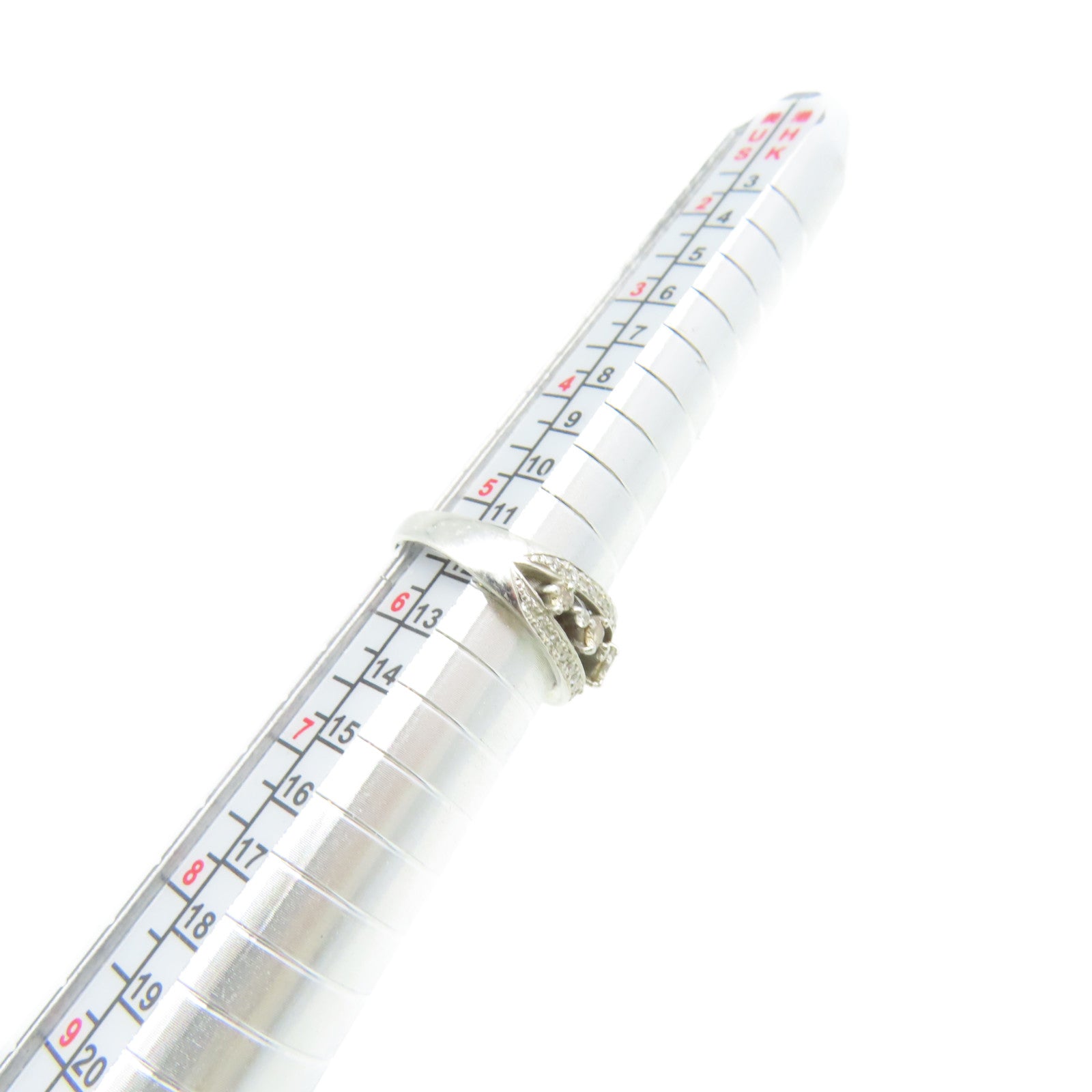 JEWELRY 【激減優惠】PT900鉑金/0.32ct/0.19鑽石Diamond Ring戒指US#5.5