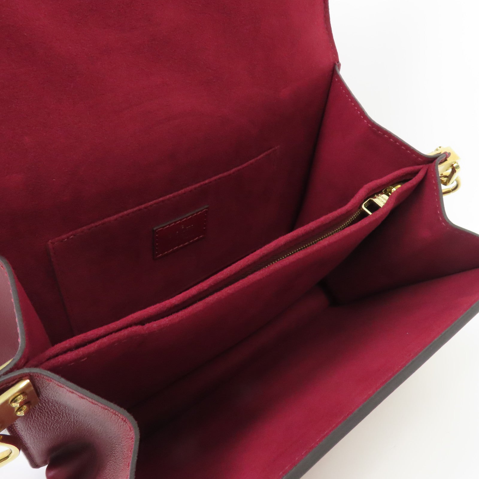 LOUIS VUITTON 【激減優惠】牛皮皮革Dauphine MM金扣肩背袋紅色