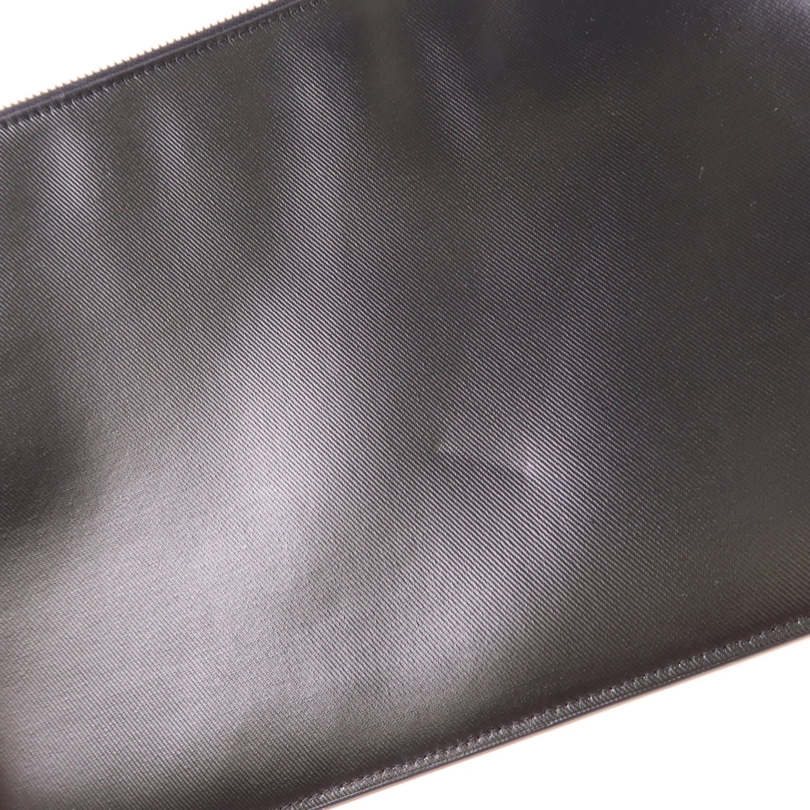 GIVENCHY SHW Hand Bag Clutch Bag Calfskin Leather Black