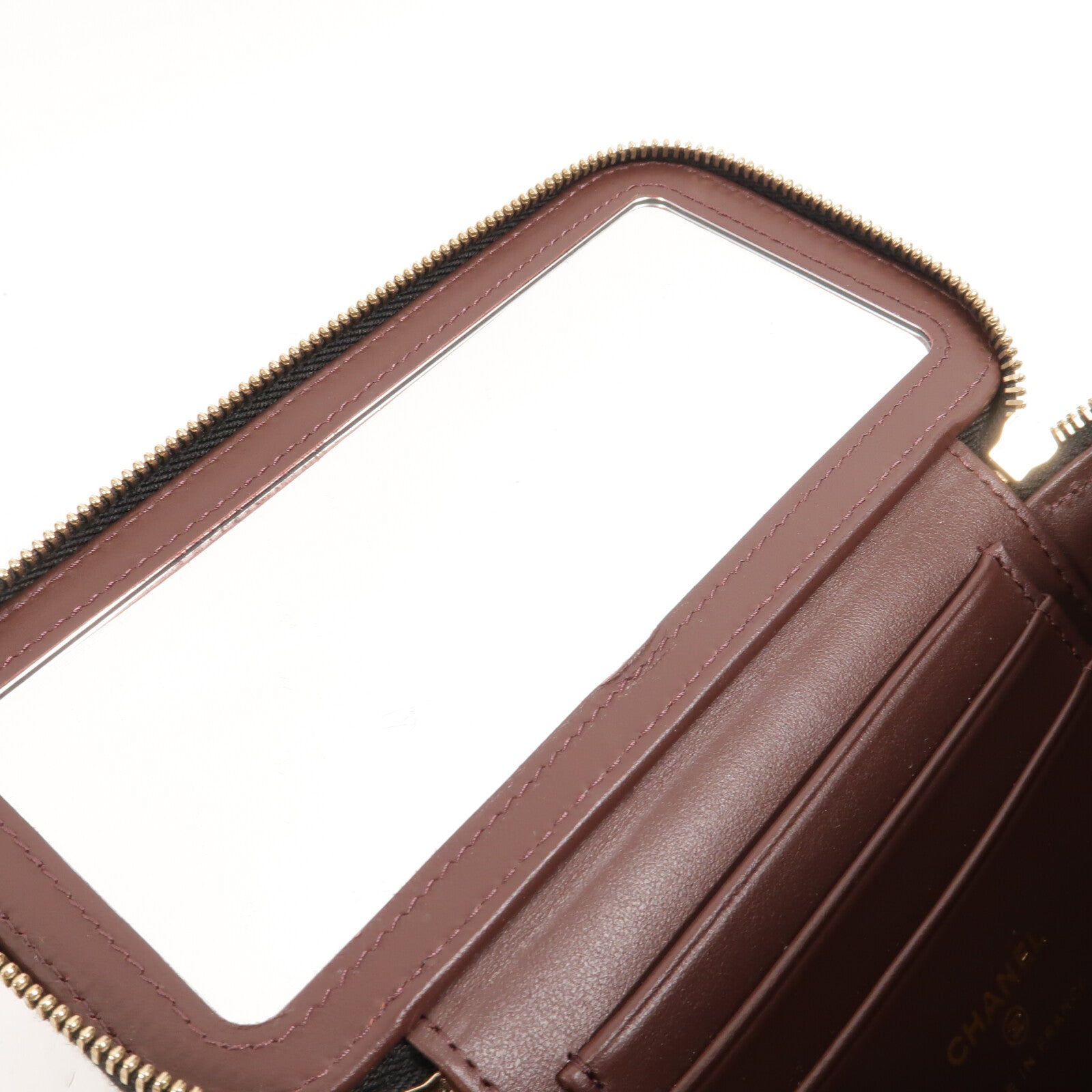 CHANEL 牛皮皮革Vanity Case鏈帶肩背袋