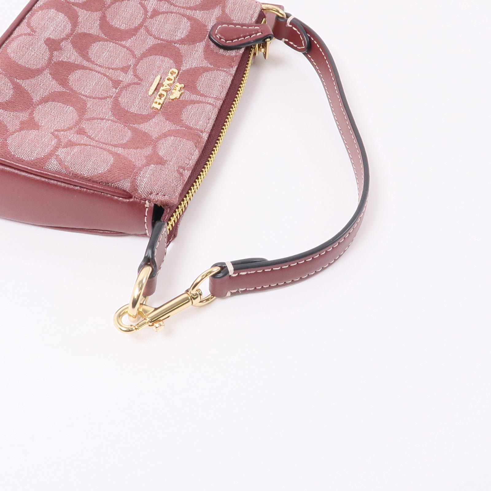 COACH 帆布Nolita 15金扣手挽袋紅色