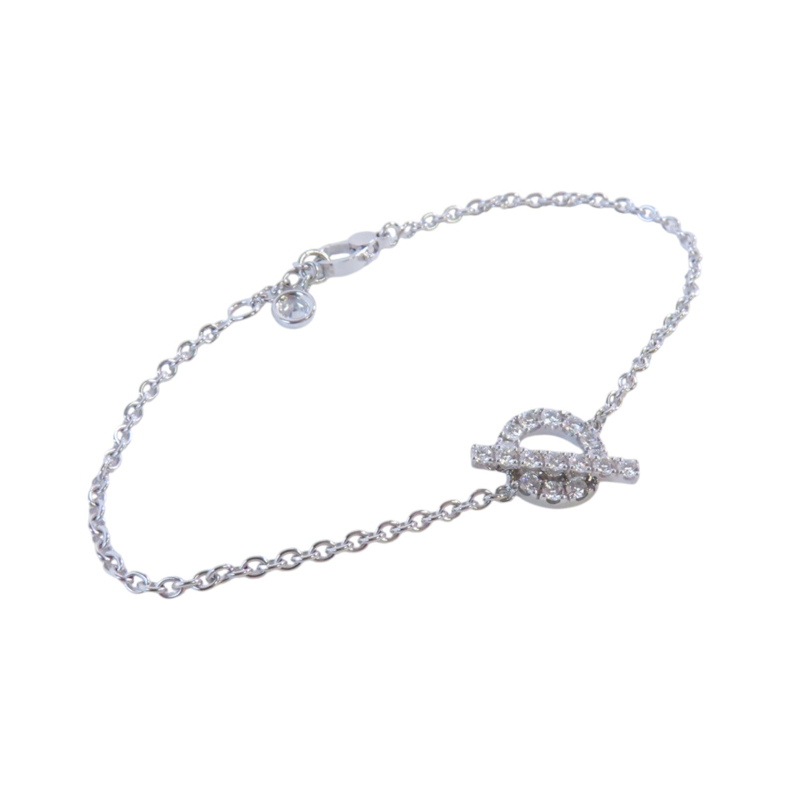 HERMES 18K白金Finessee Diamond Bracelet銀扣鑽石手鏈