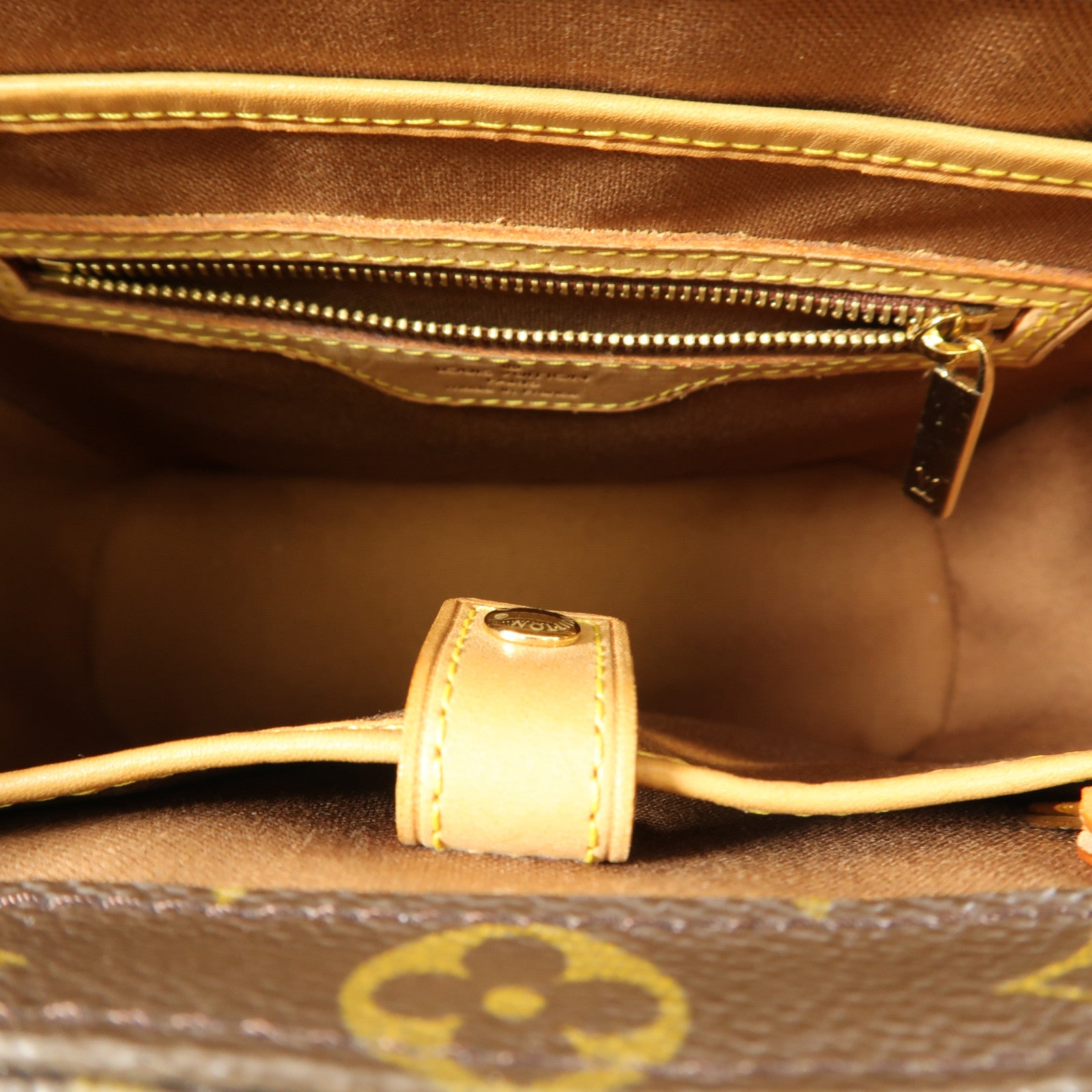LOUIS VUITTON Monogram Vavin PM金扣手挽袋棕色