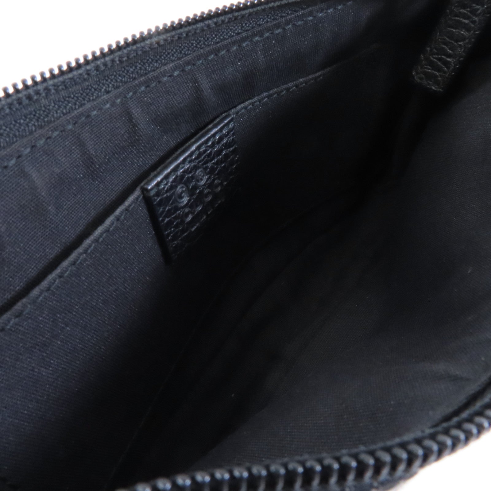 GUCCI 帆布Chain Shoulder Bag金扣鏈帶肩背袋深藍色