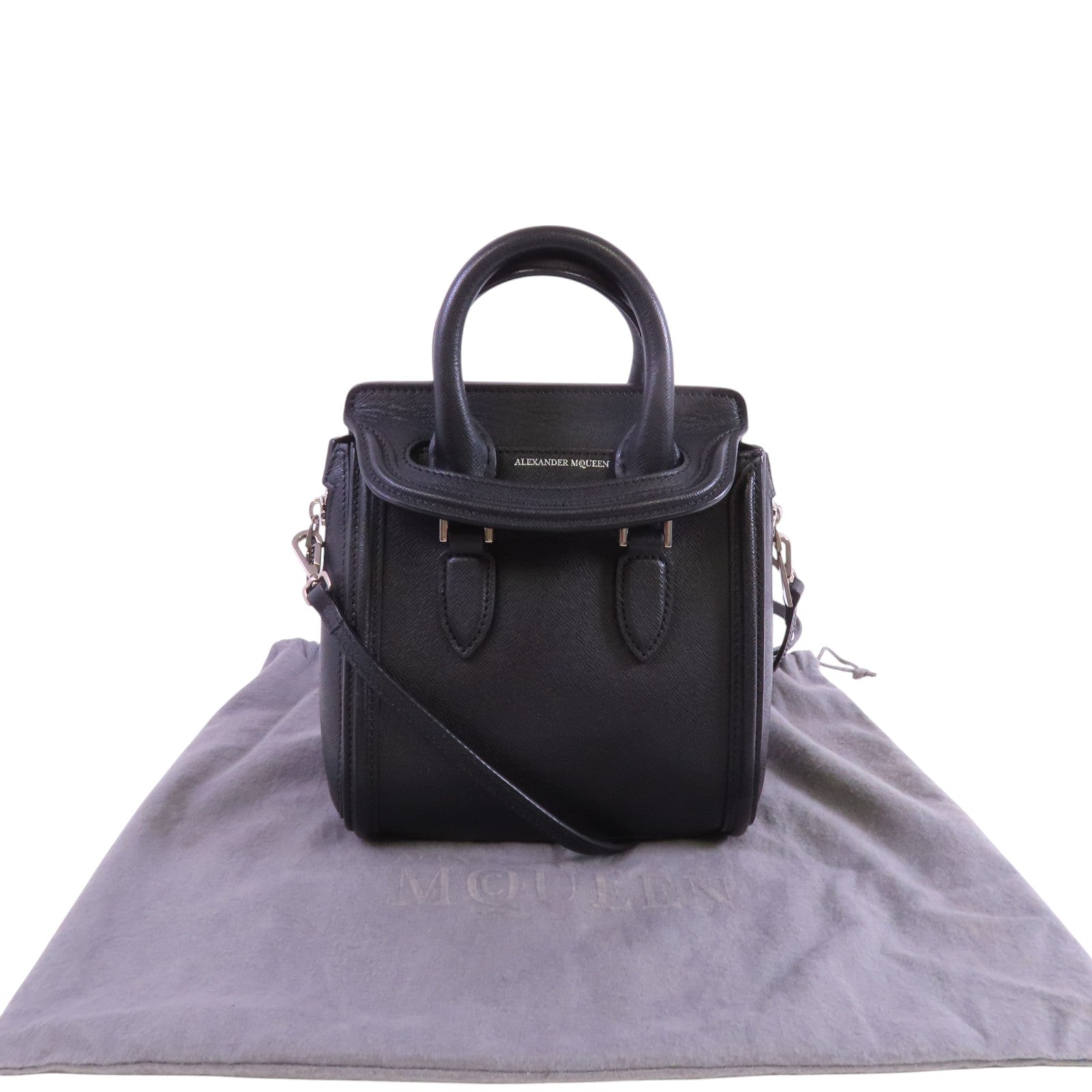 SELECTION 牛皮皮革Heroine Mini銀扣手挽肩背兩用袋