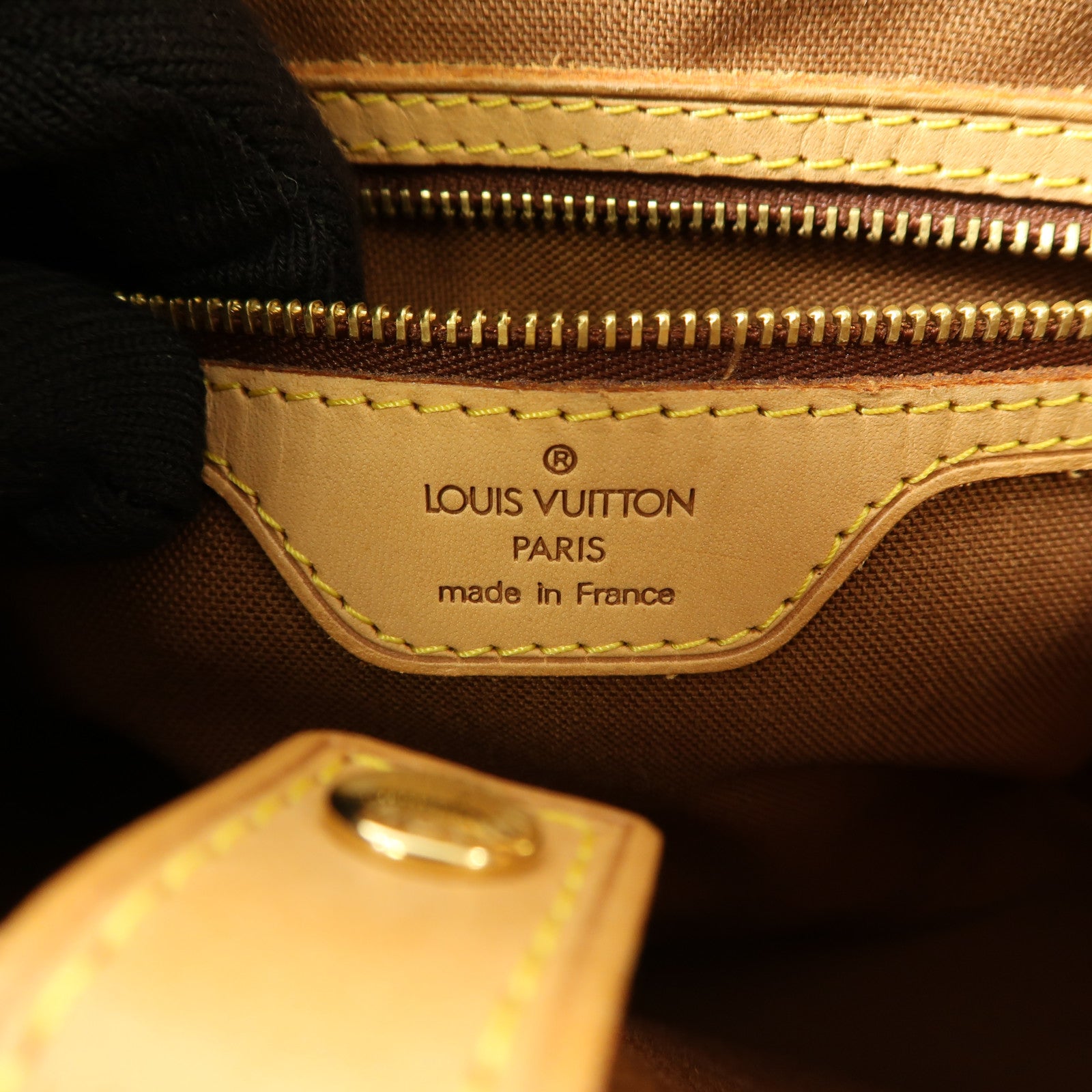 LOUIS VUITTON Monogram Vavin PM金扣手挽袋棕色