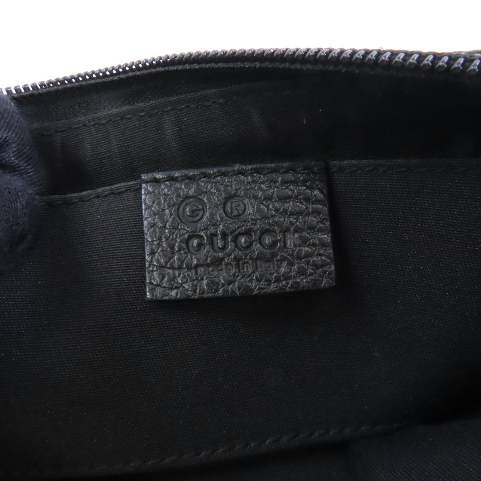 GUCCI 帆布Chain Shoulder Bag金扣鏈帶肩背袋深藍色