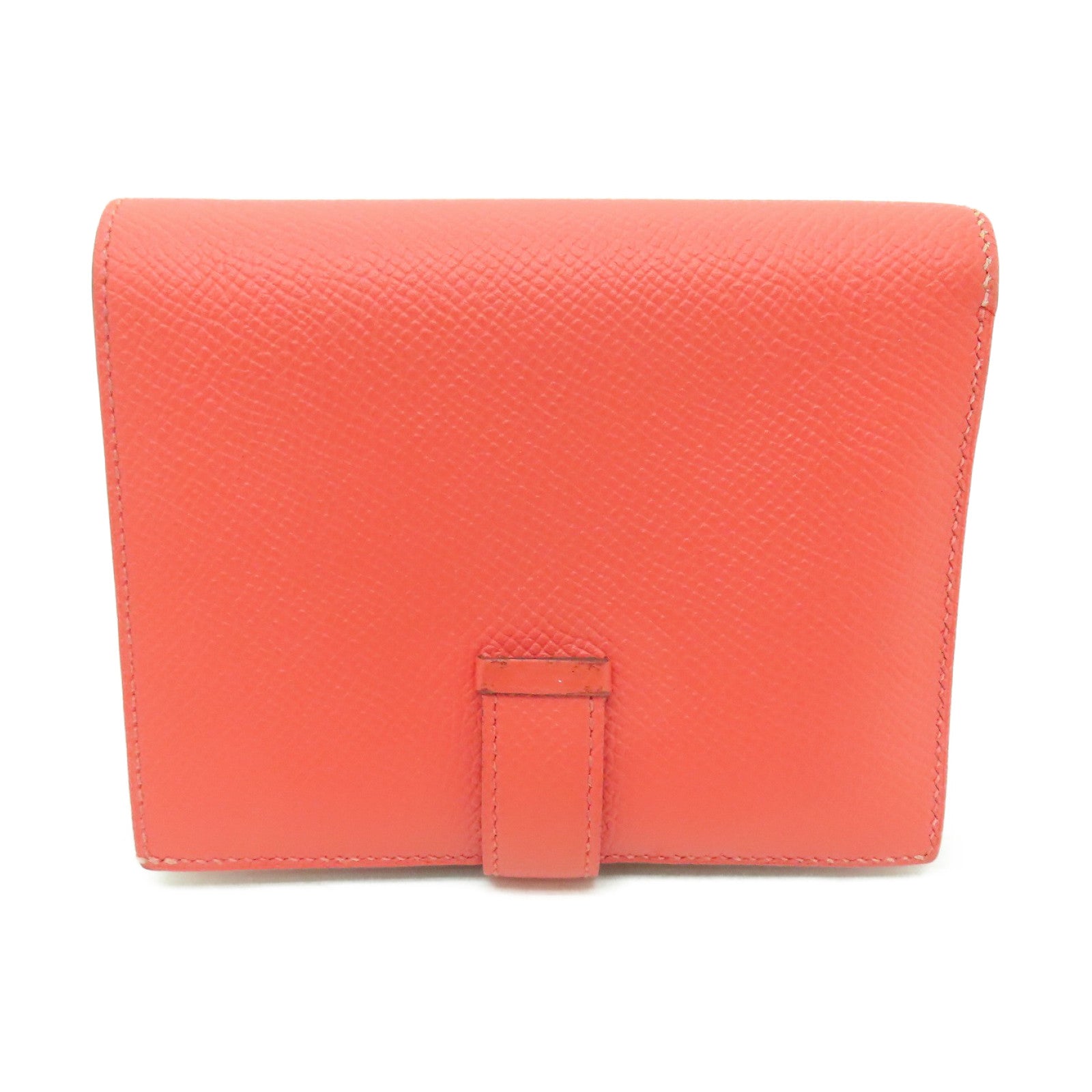 HERMES 【激減優惠】Epsom皮革Bearn Compact wallet銀扣錢包粉紅色