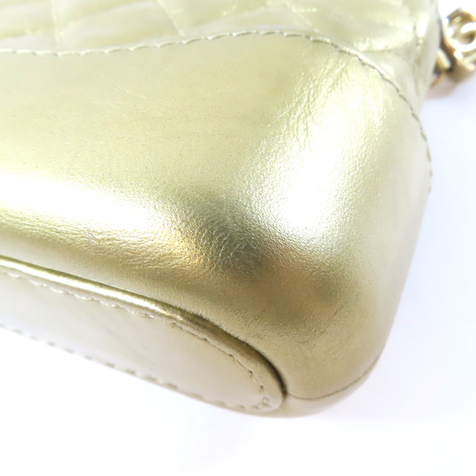 CHANEL 【激減優惠】菱格Gabrielle Clutch With Chain金/銀扣鏈帶肩背袋金色