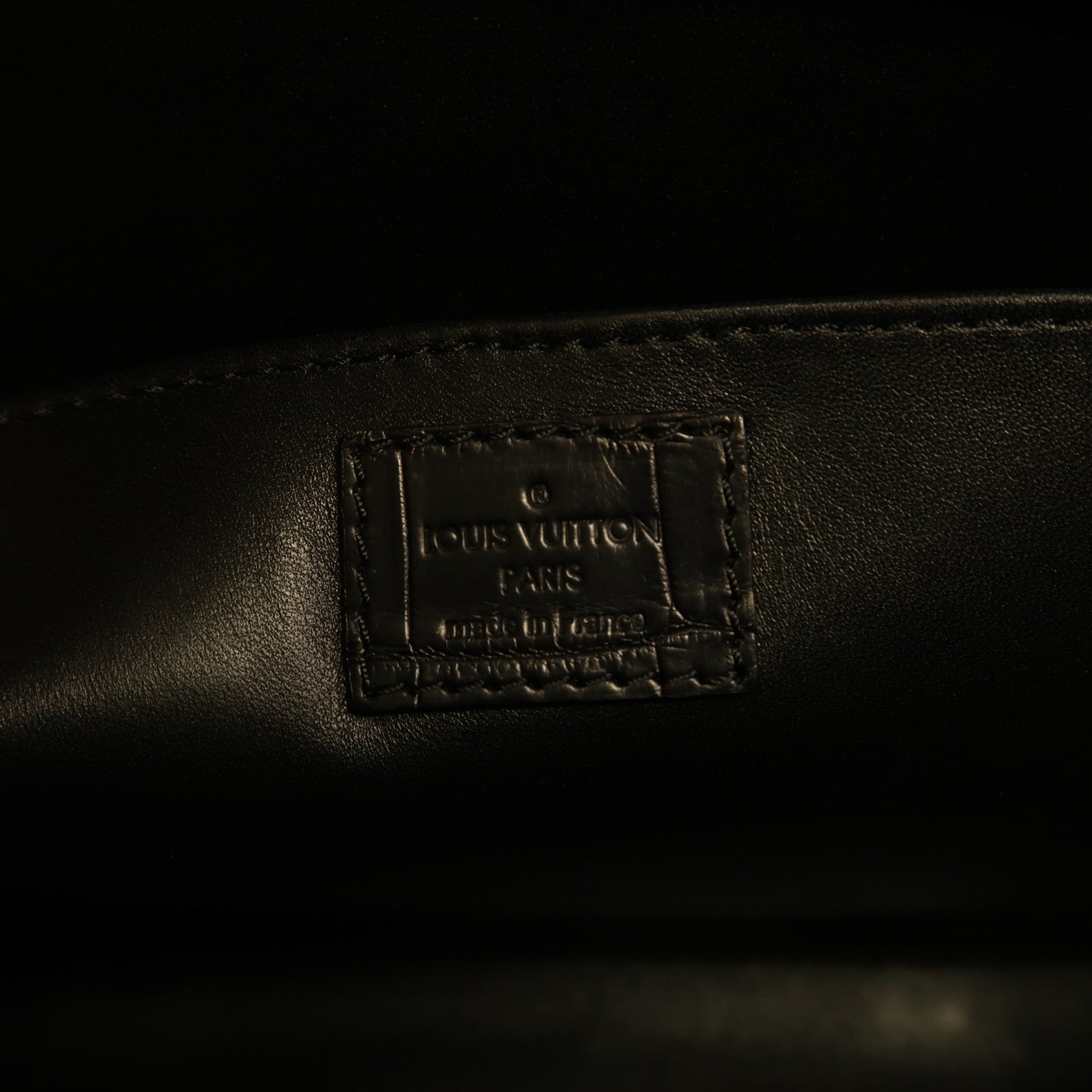 LOUIS VUITTON Alligator皮革Sofia Coppola PM金扣手挽肩背兩用袋黑色