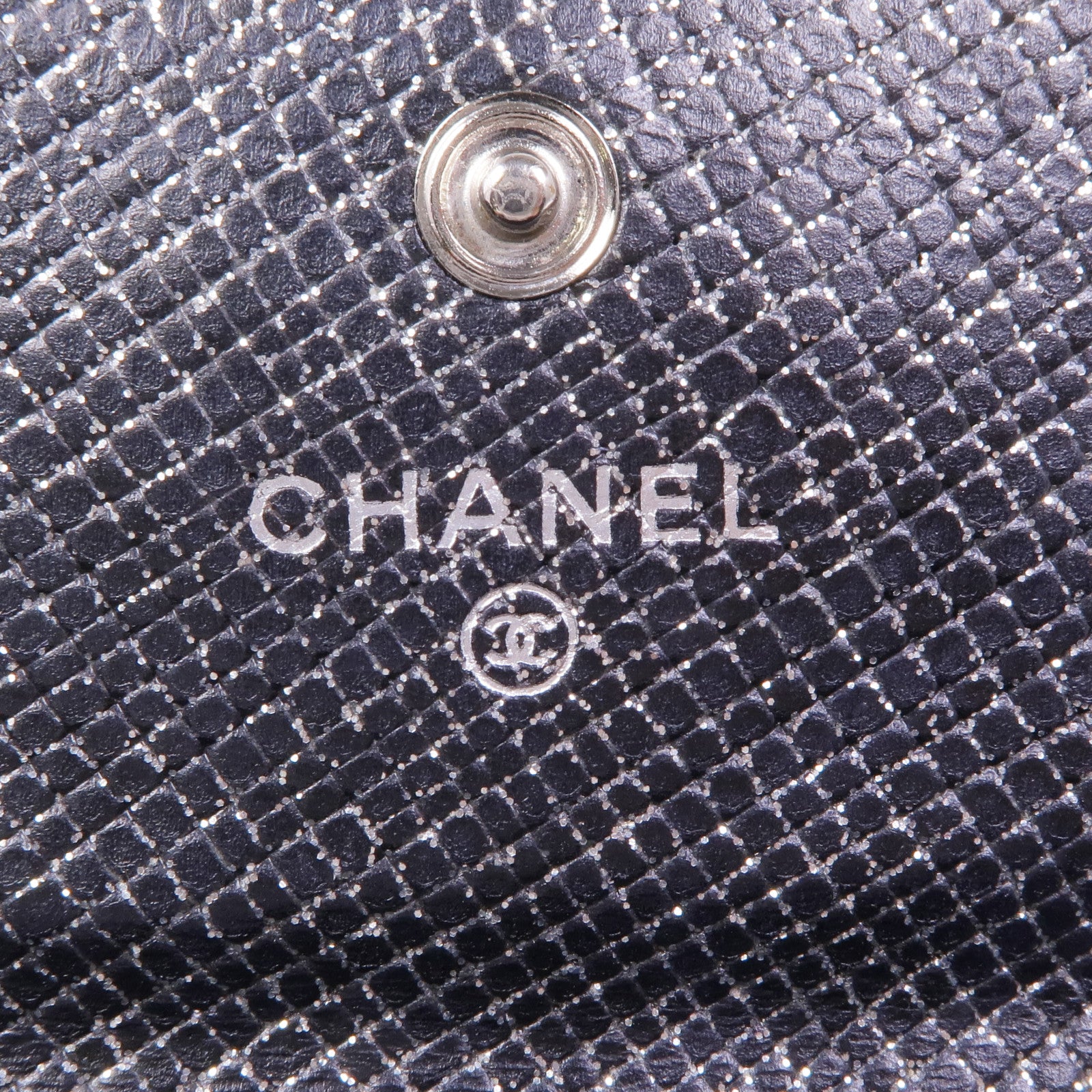 CHANEL 牛皮皮革Long Wallet銀扣長錢包