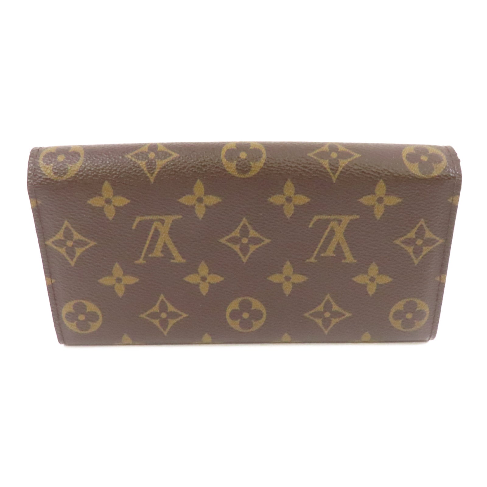 LOUIS VUITTON 【激減優惠】Monogram Portefeuille Sarah金扣長錢包啡色