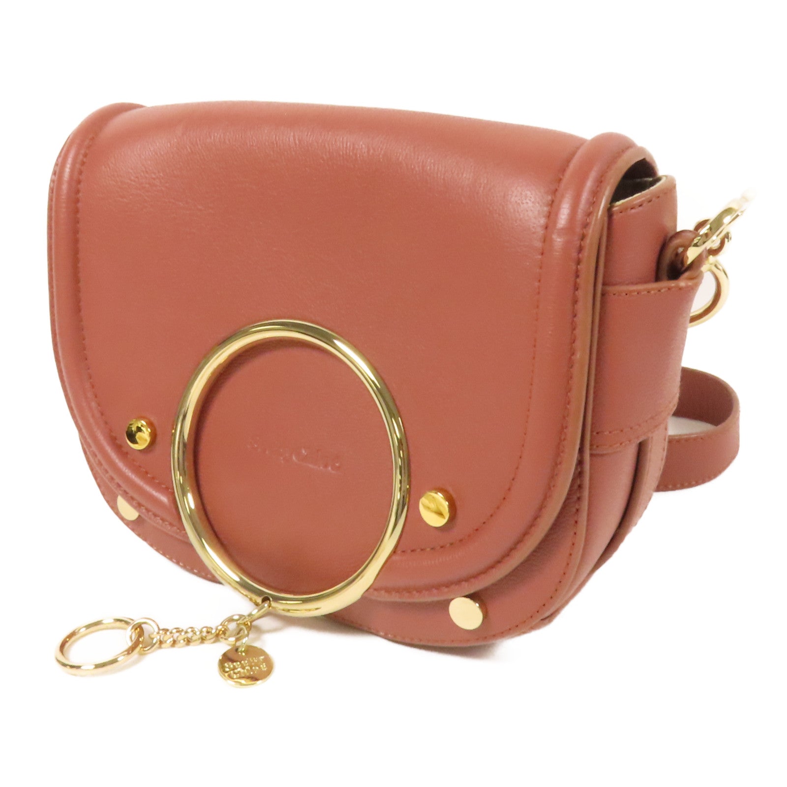 SEE BY CHLOE 牛皮皮革Shoulder Bag金扣肩背袋