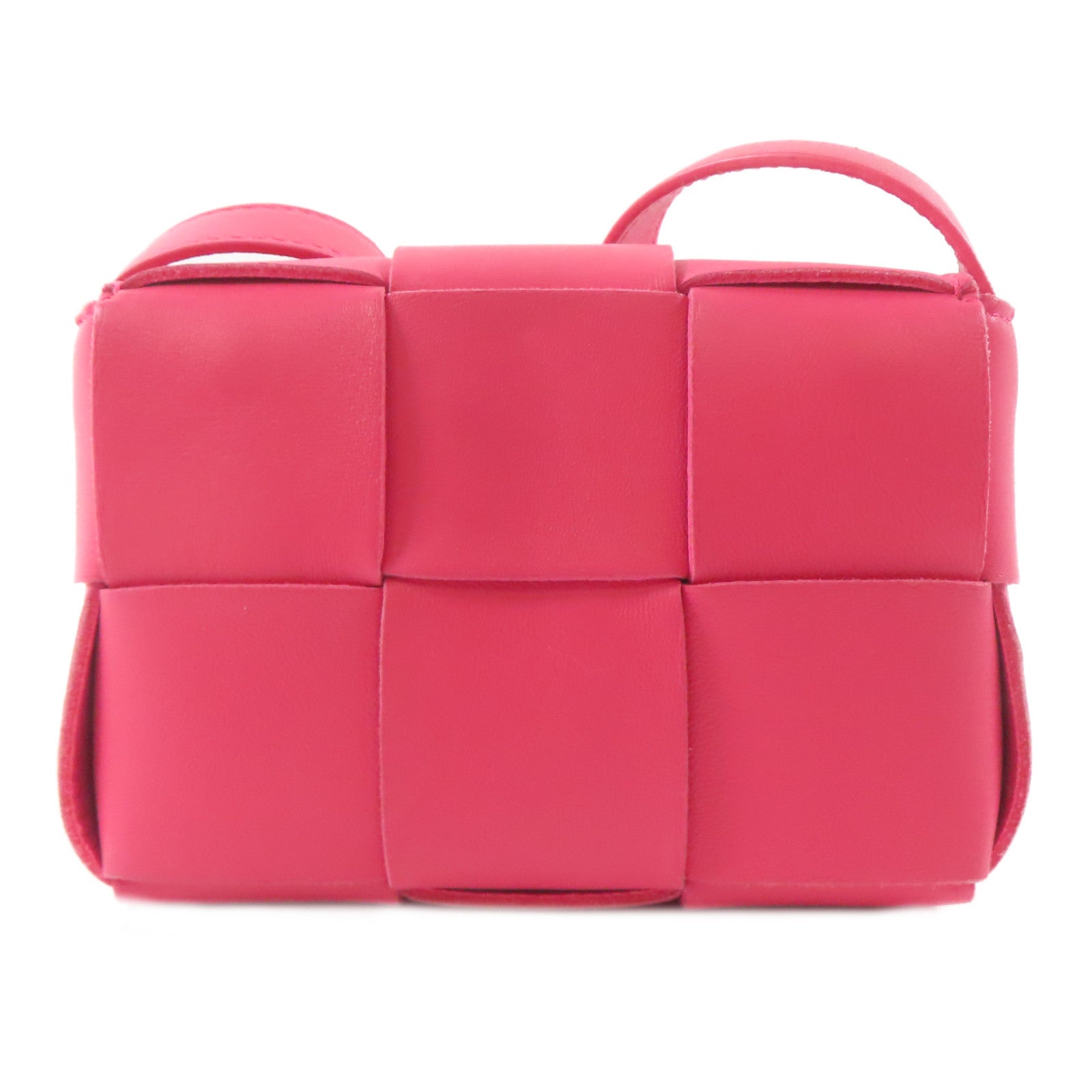 BOTTEGA VENETA 織紋皮革Shoulder Bag肩背袋粉紅色