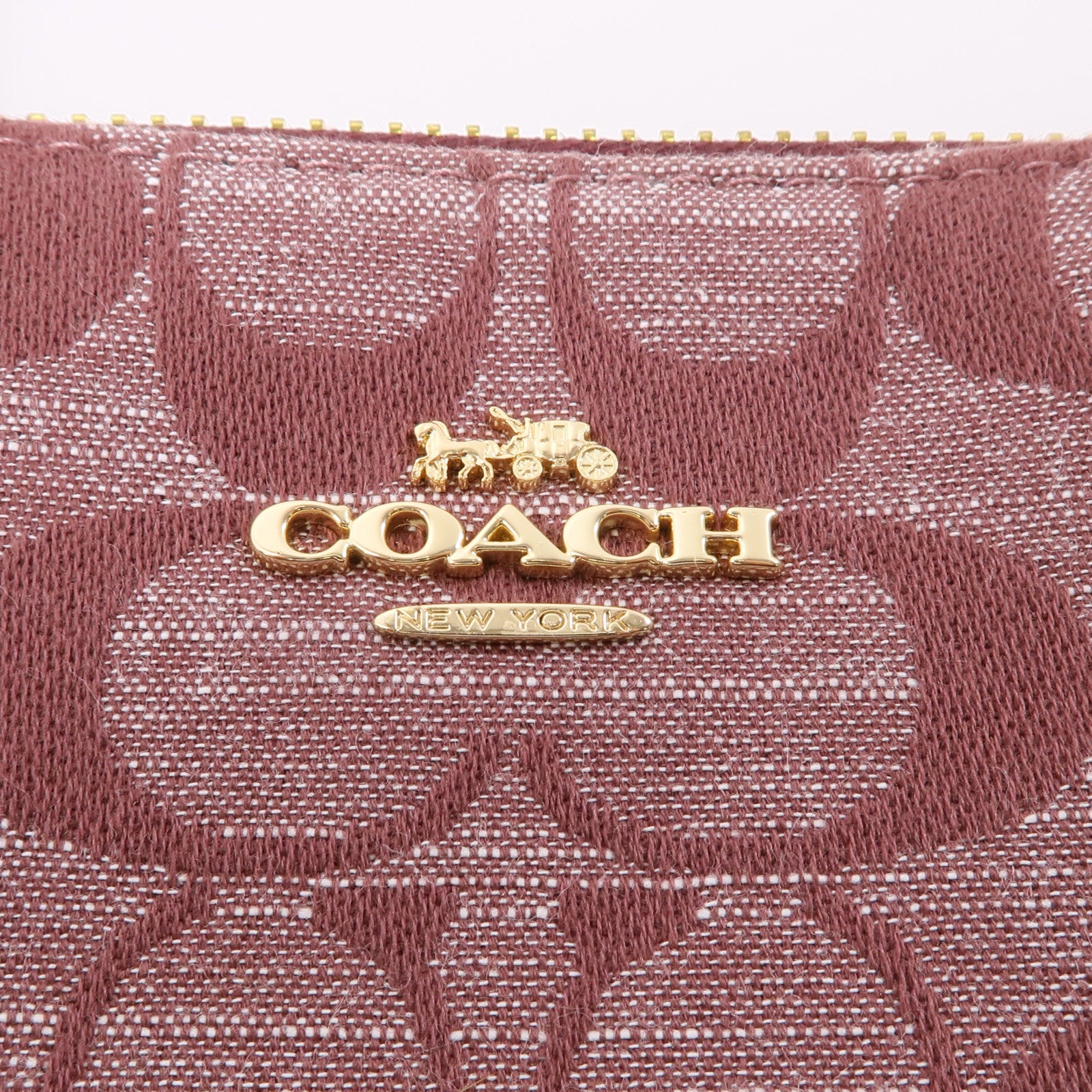 COACH 帆布Nolita 15金扣手挽袋紅色