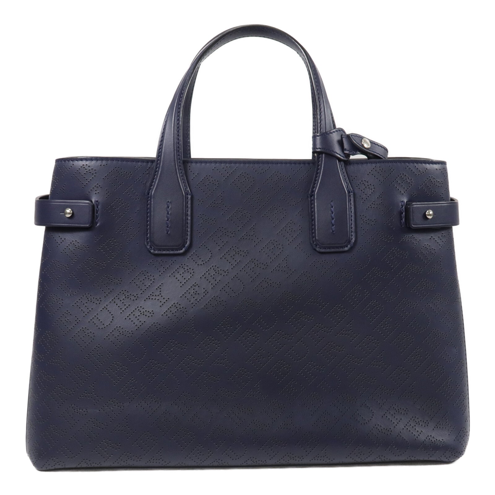 BURBERRY 牛皮皮革Banner Small Perforated Tote手挽肩背兩用袋