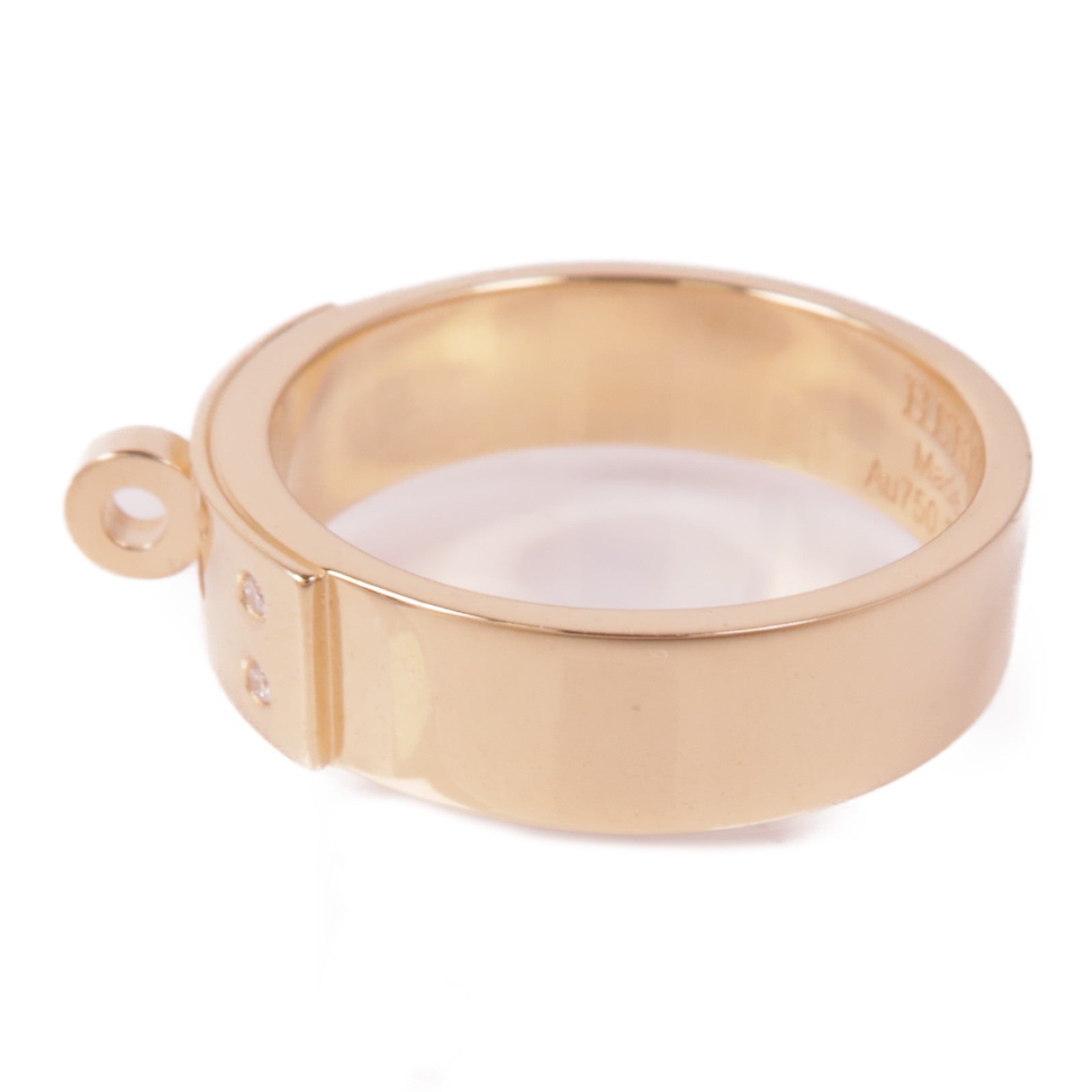 HERMES 【Hermes Fair】18K玫瑰金Kelly Ring鑽石戒指Hermes#50/US#5.25