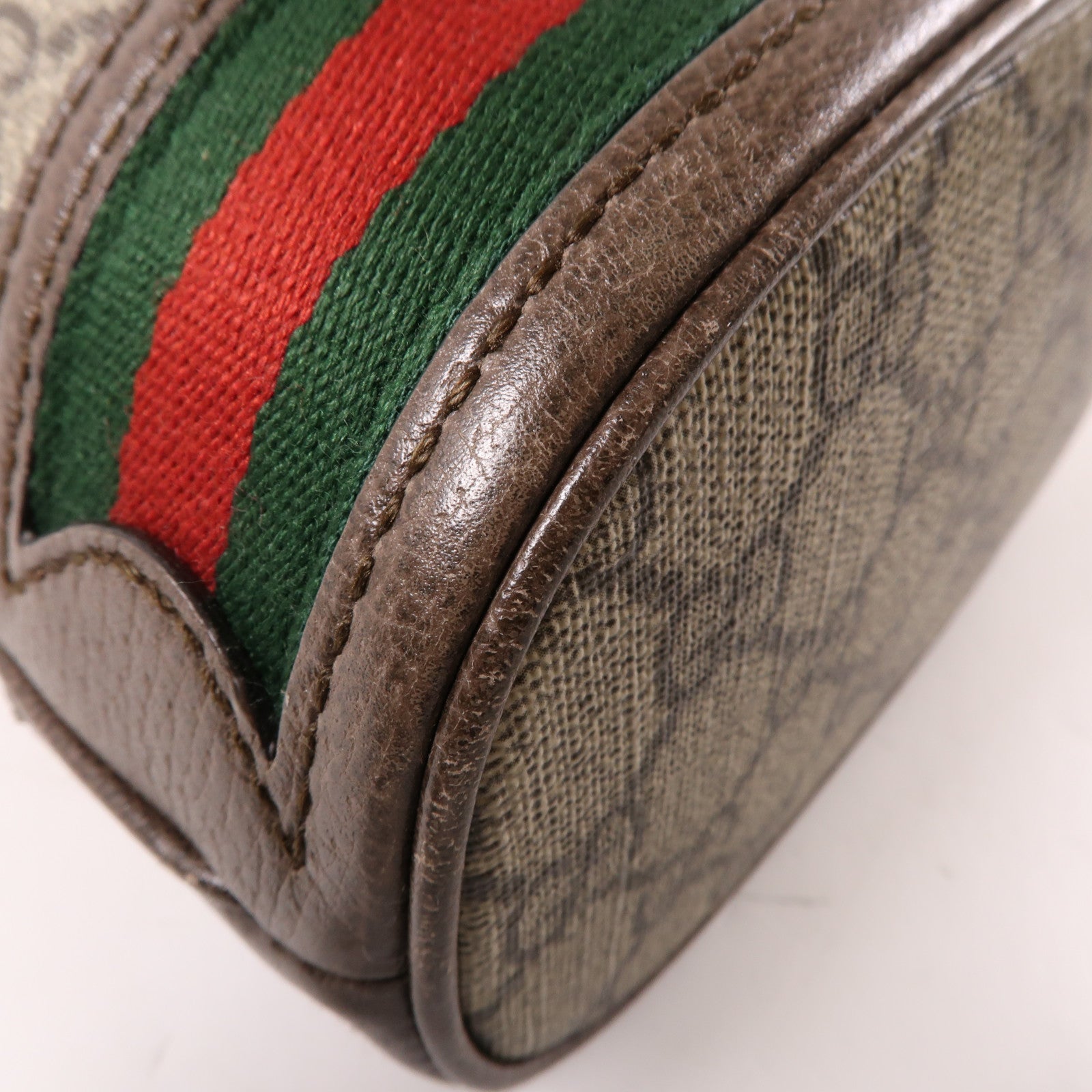 GUCCI 塗層帆布Ophidia Small Bucket Bag金扣手挽肩背兩用袋棕色