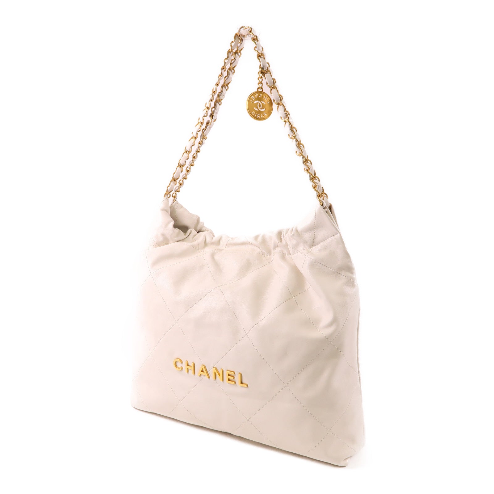 CHANEL 牛皮皮革Chanel 22 Small金扣鏈帶肩背袋