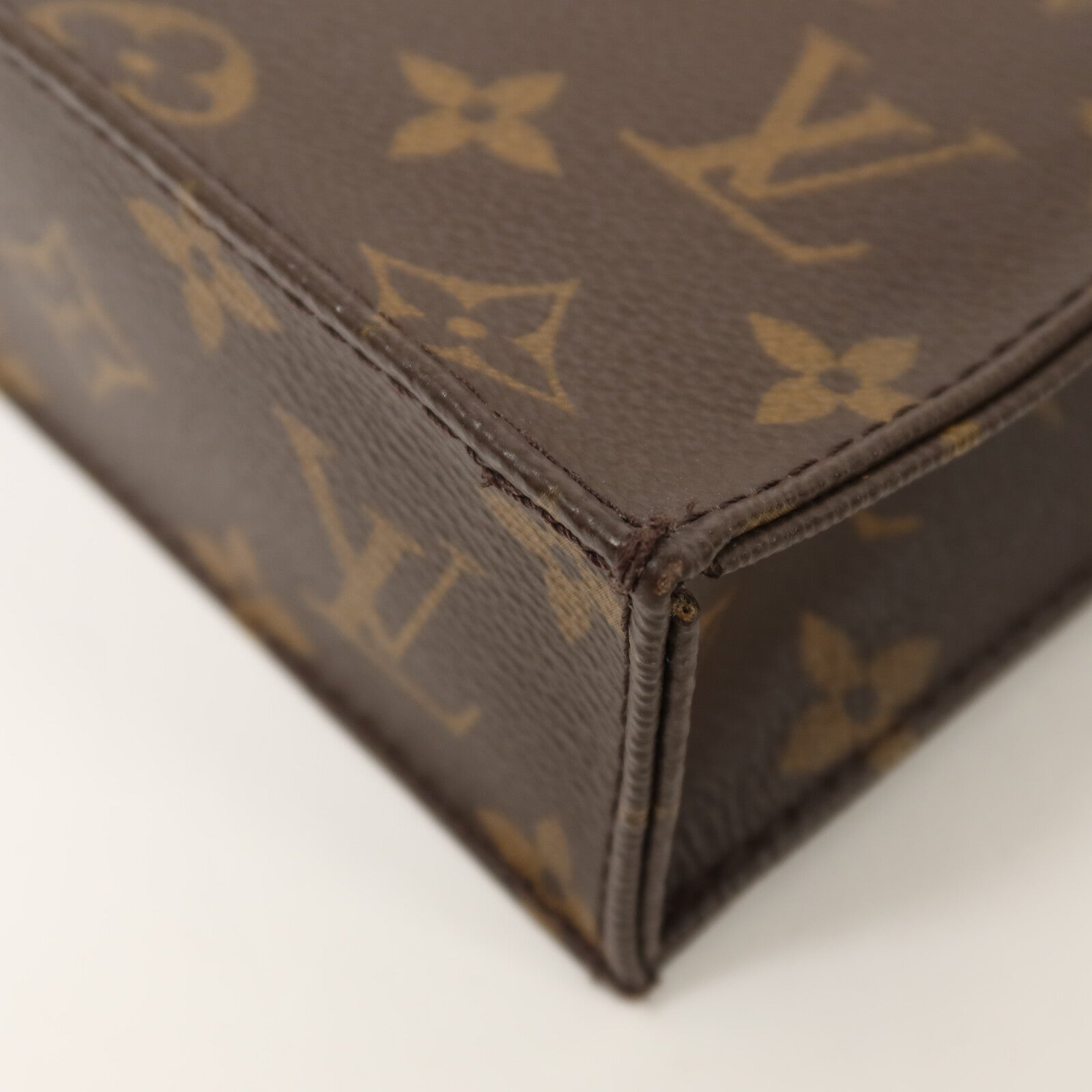 LOUIS VUITTON Monogram Petit Sac Plat手挽肩背兩用袋